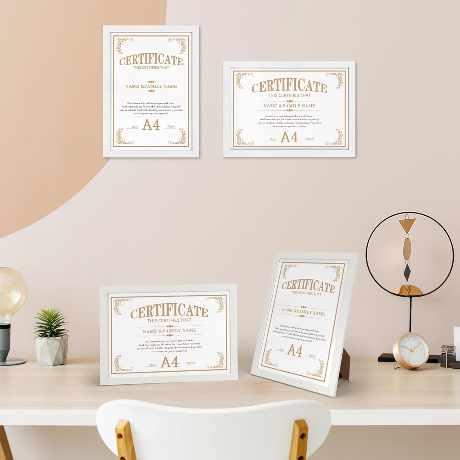 Horlimer Cornice A4 MDF - 15 Pezzi, Bianco - immagine 5