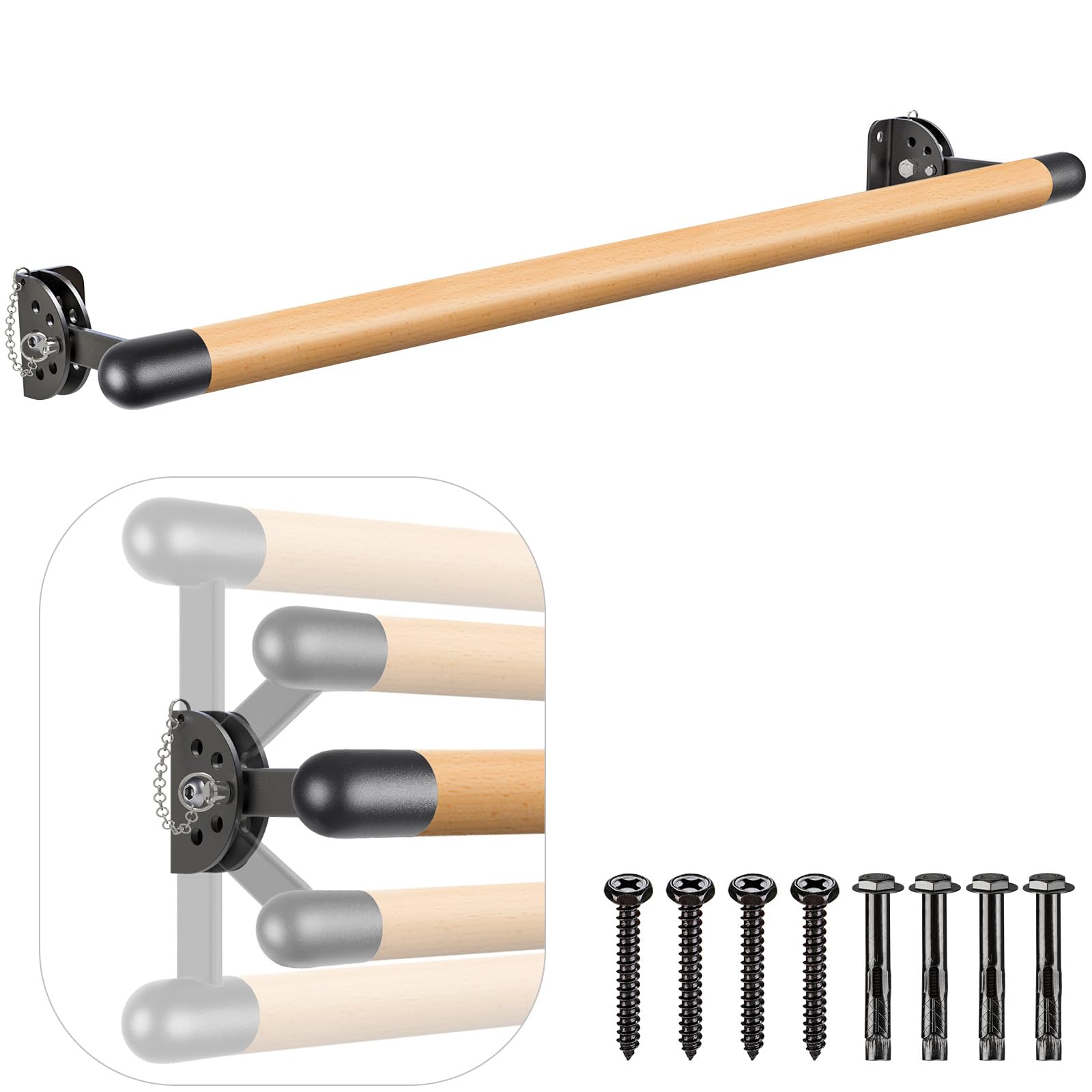 Kipika Barra da Balletto Tradizionale in Legno massello da Parete