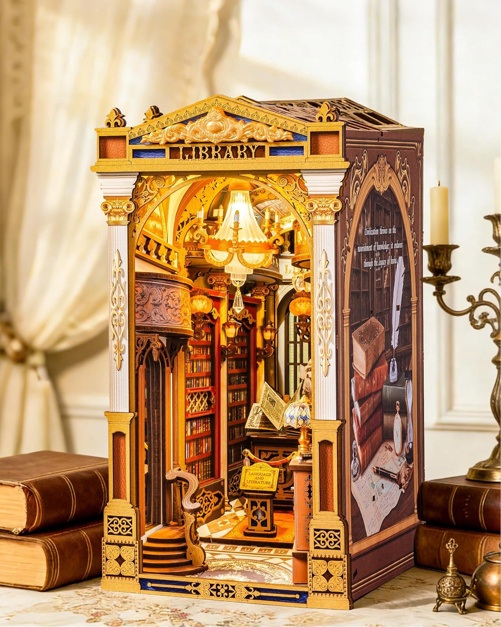 Rolife Book Nook Kit Miniature DIY con Luci