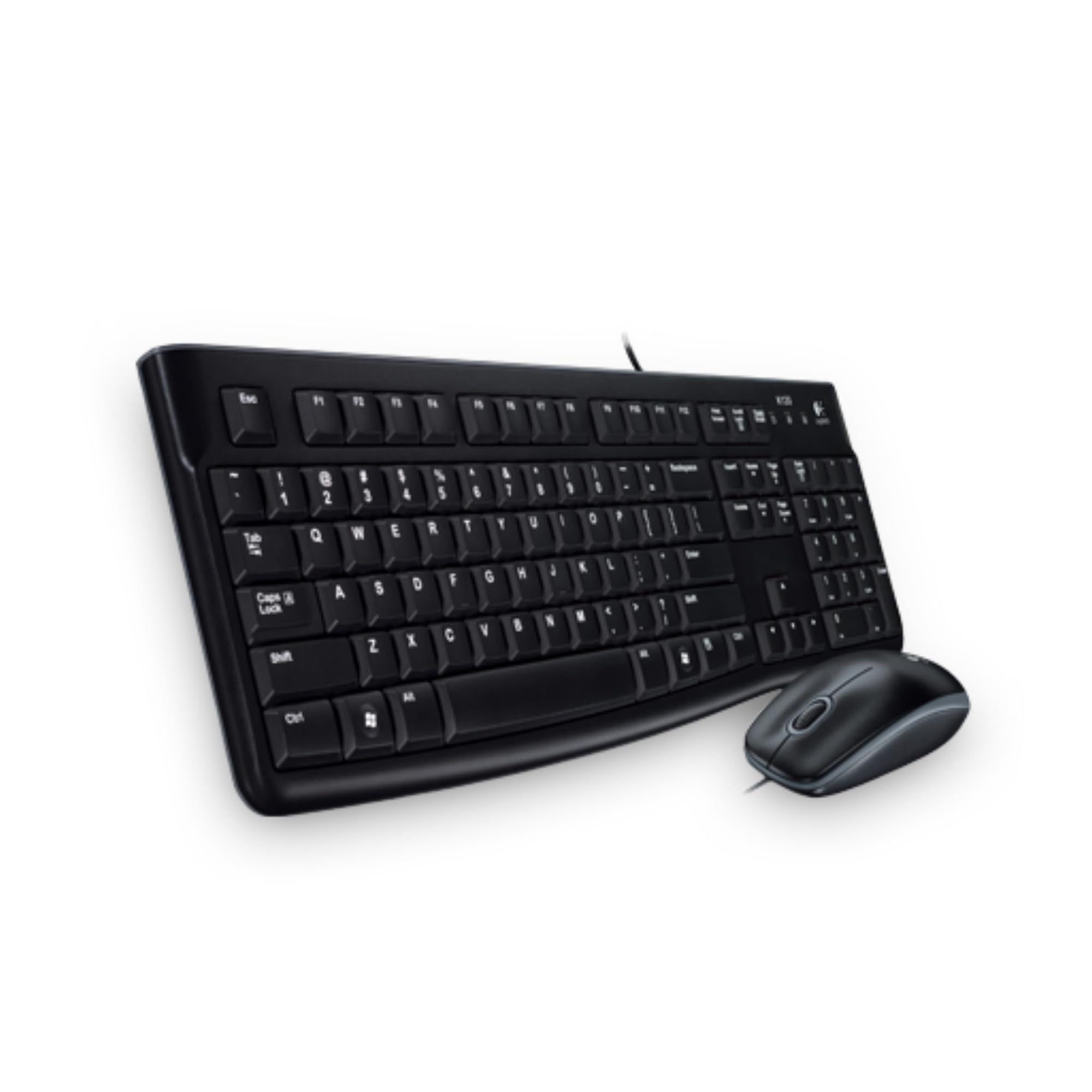 Logitech MK120 Kit Tastiera e Mouse Cablati, Layout Ceco-Slovacco, Nero