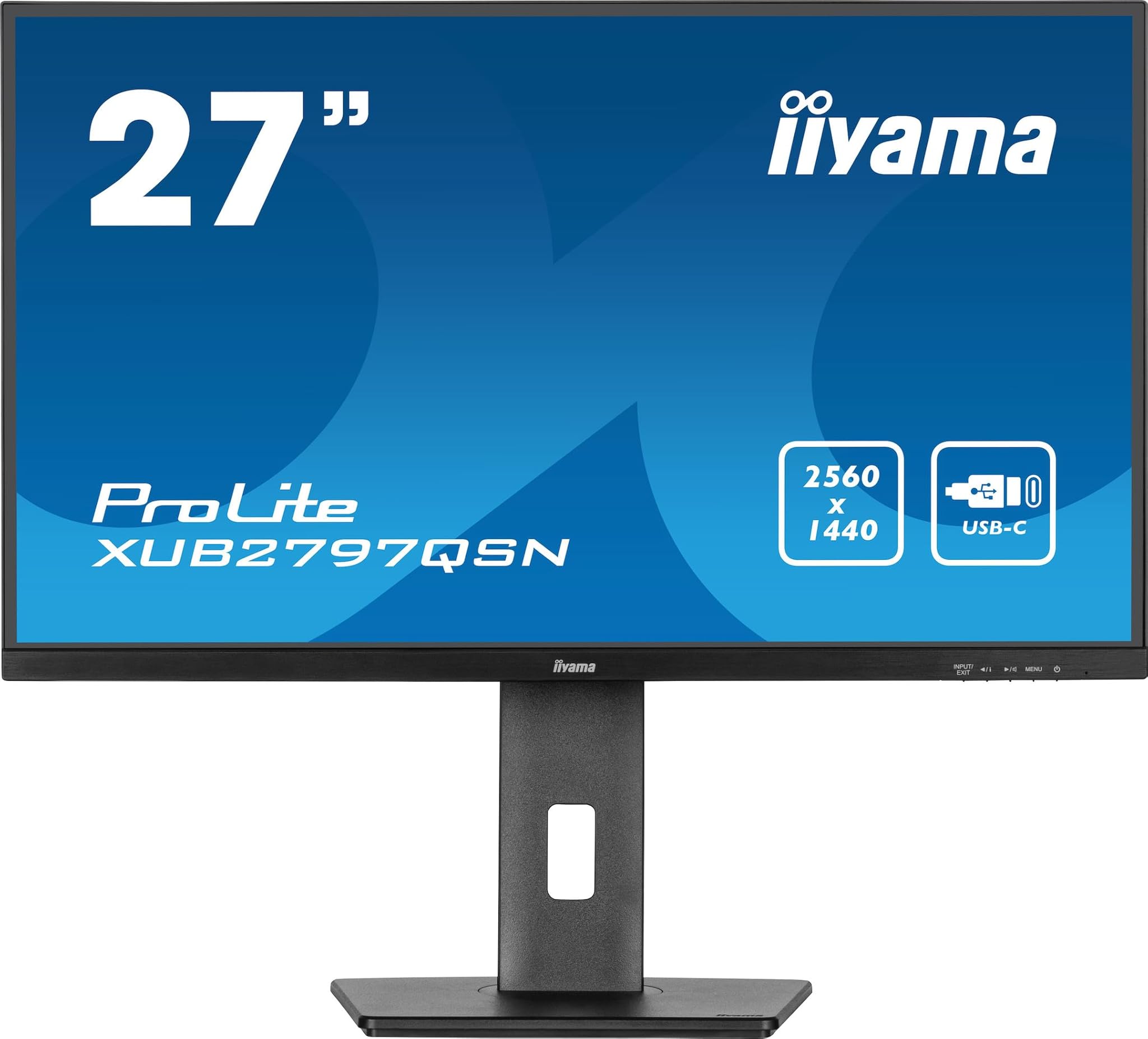 iiyama Monitor XUB2797QSN-B2-27, IPS, 2560 x 1440/100Hz, 1H1DP1C, HAS, RJ45