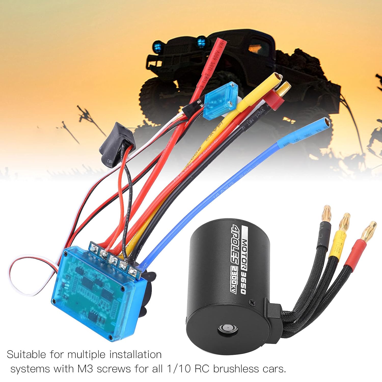 Set Motore RC Ed ESC Brushless Impermeabile 2300KV - immagine 6