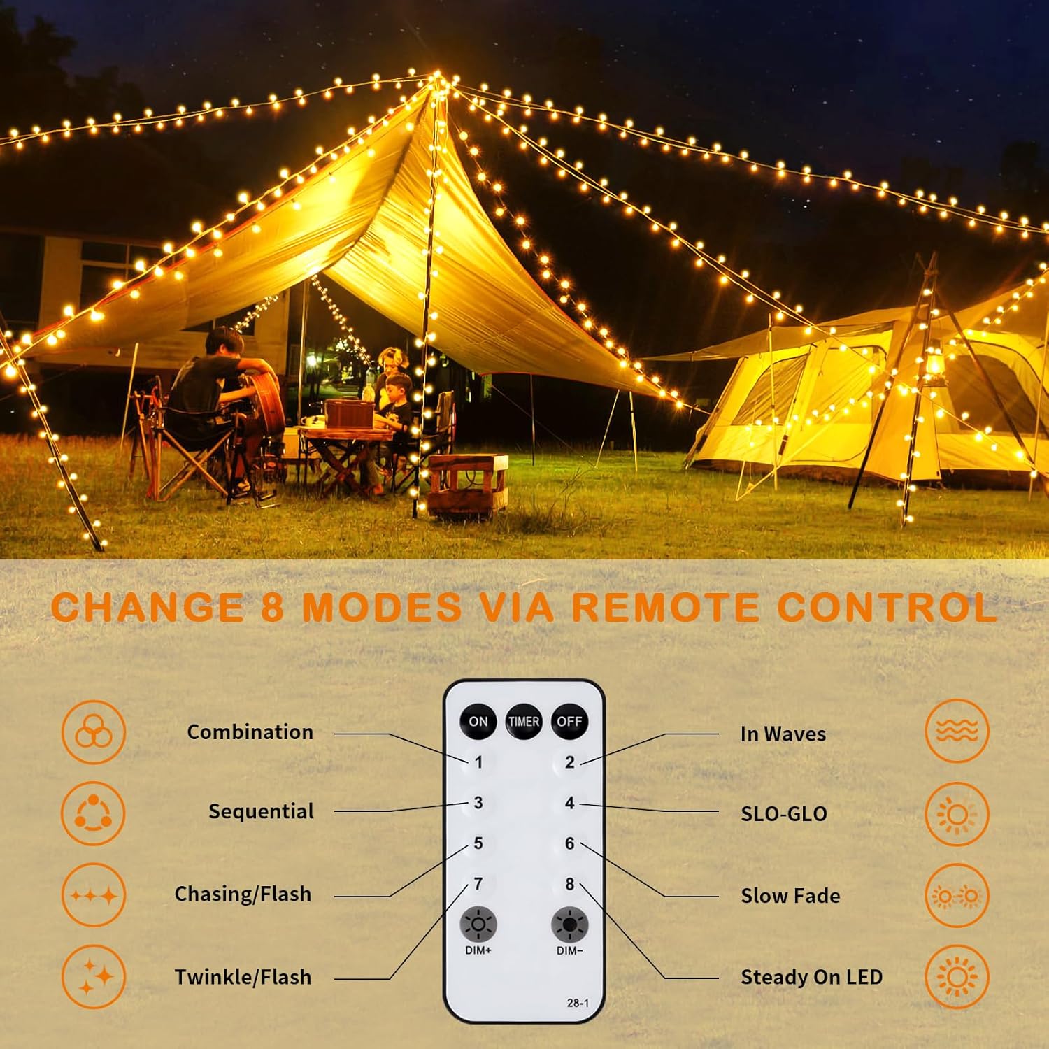 Yagopal Luci Natale Esterno 100M 800LED Impermeabile - immagine 2