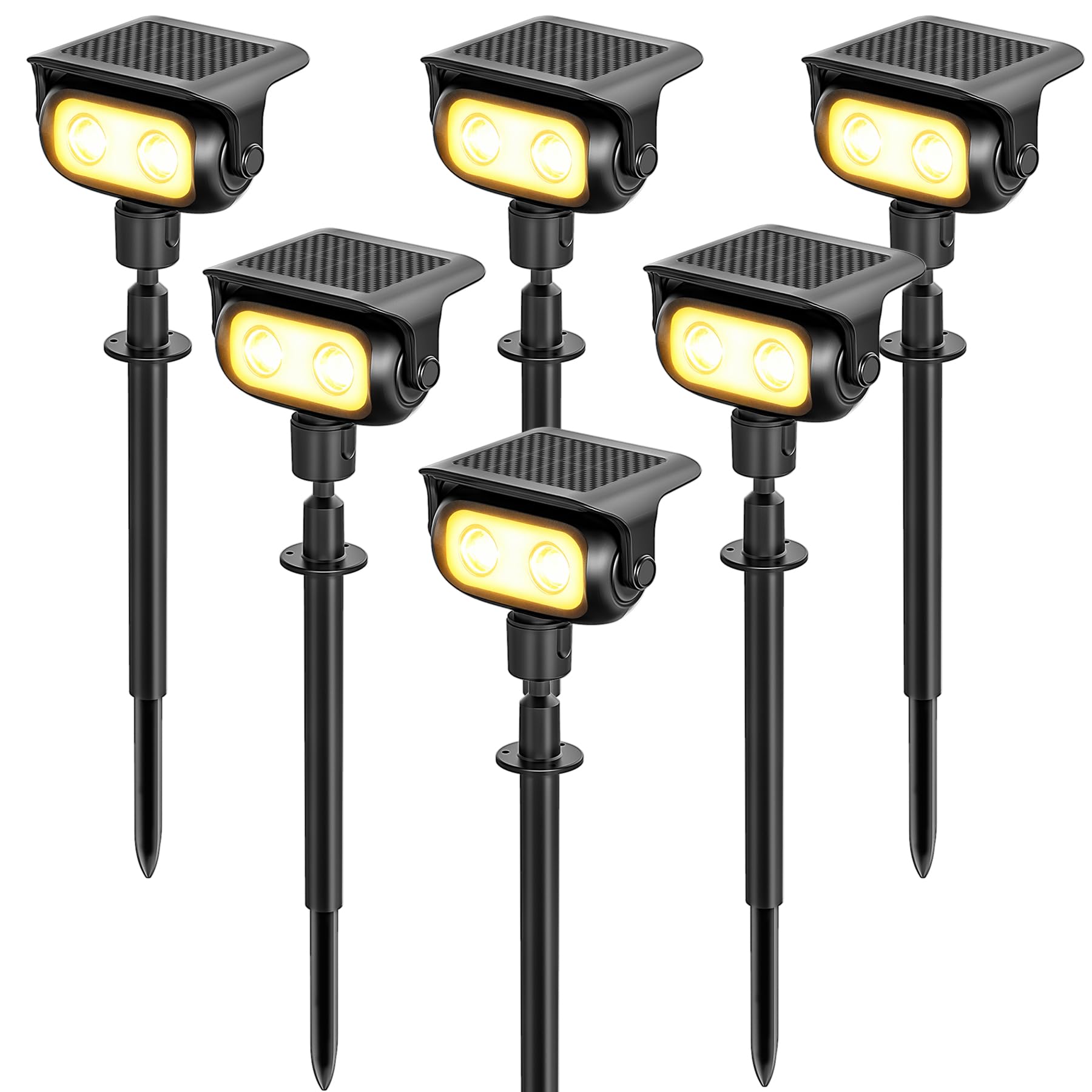 Faretti Solari LED da Giardino 200lm, 4 Pezzi