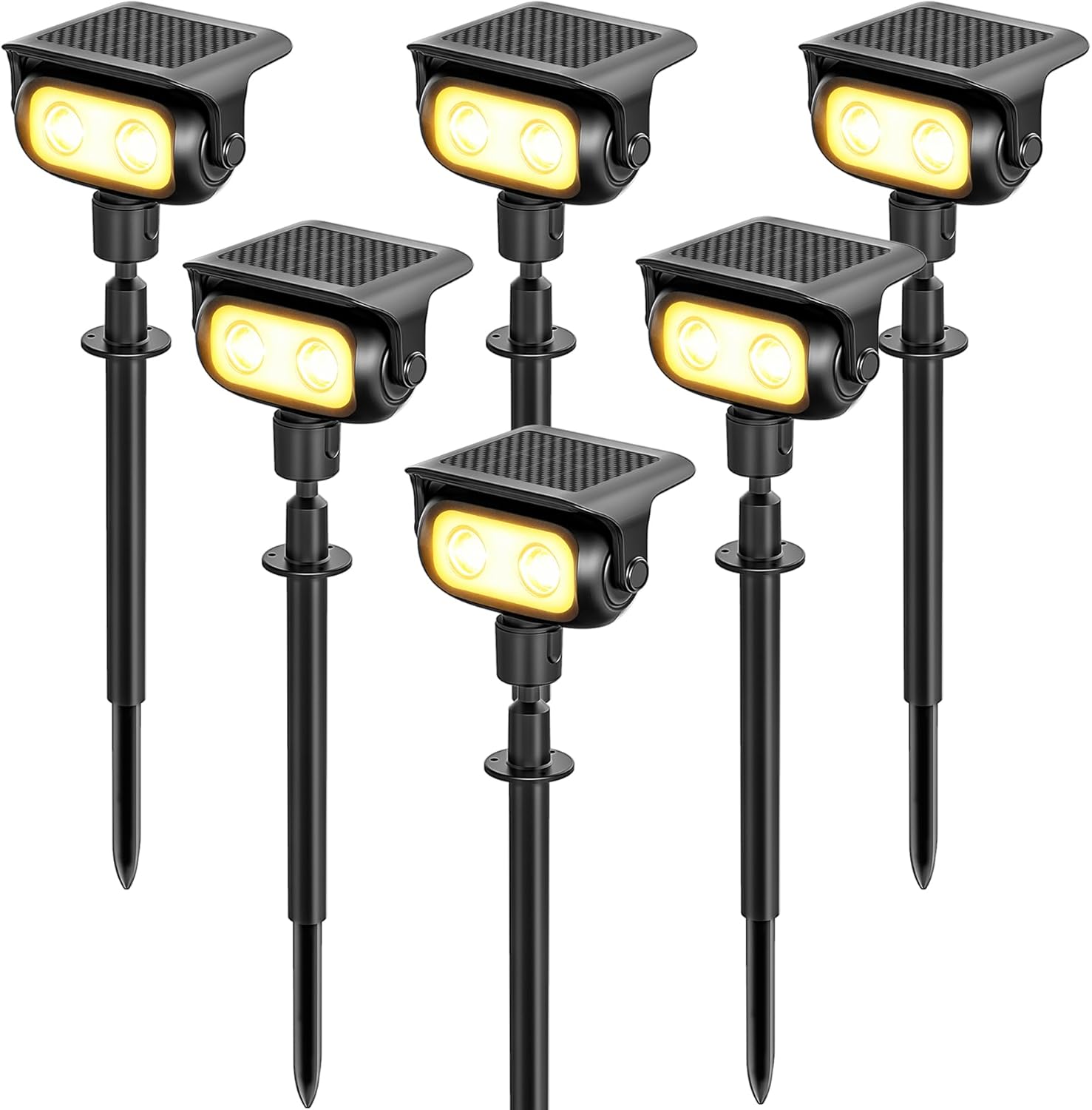 Faretti Solari LED da Giardino 200lm, 4 Pezzi - immagine 1