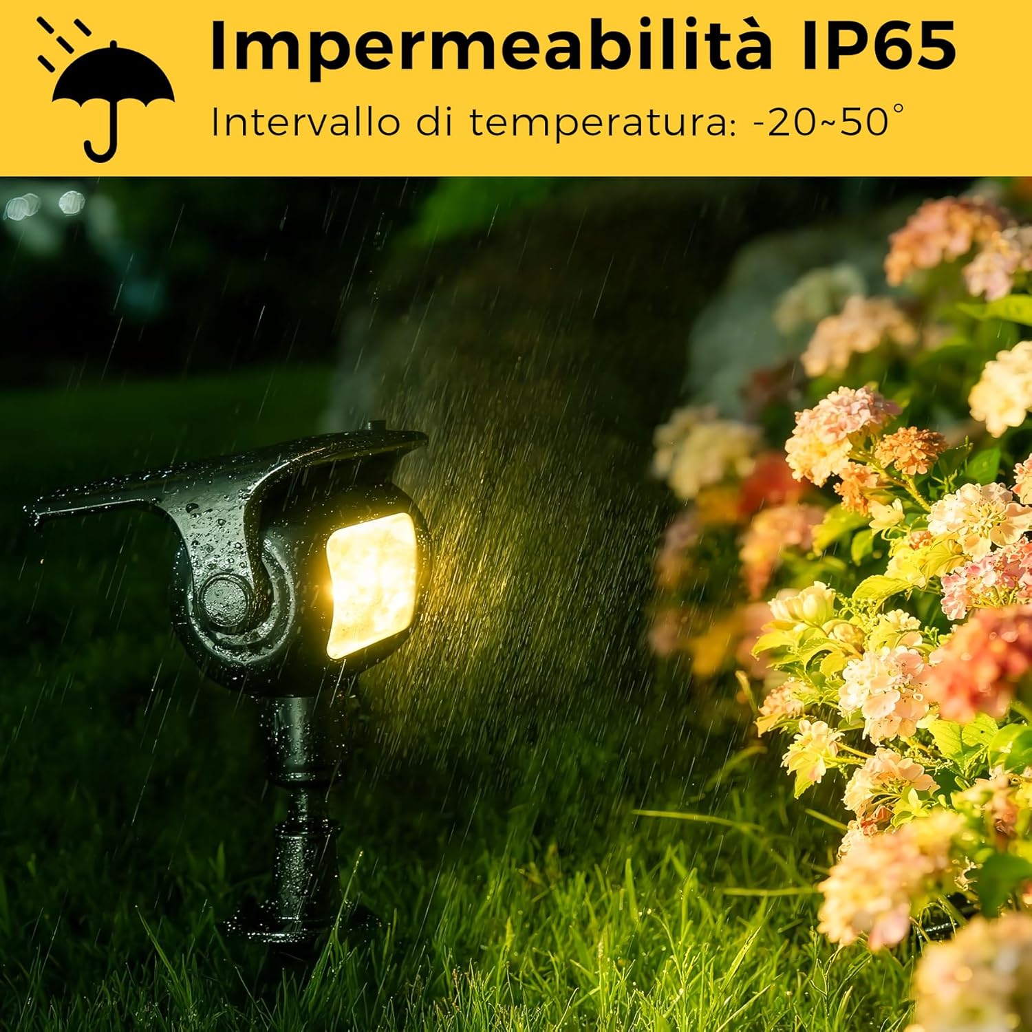 Faretti Solari LED da Giardino 200lm, 4 Pezzi - immagine 3