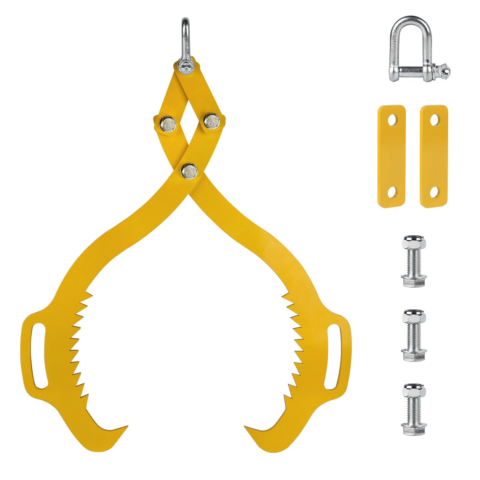 Swawis Pinza Forestale per Legna e Tronchi 1000kg, Giallo