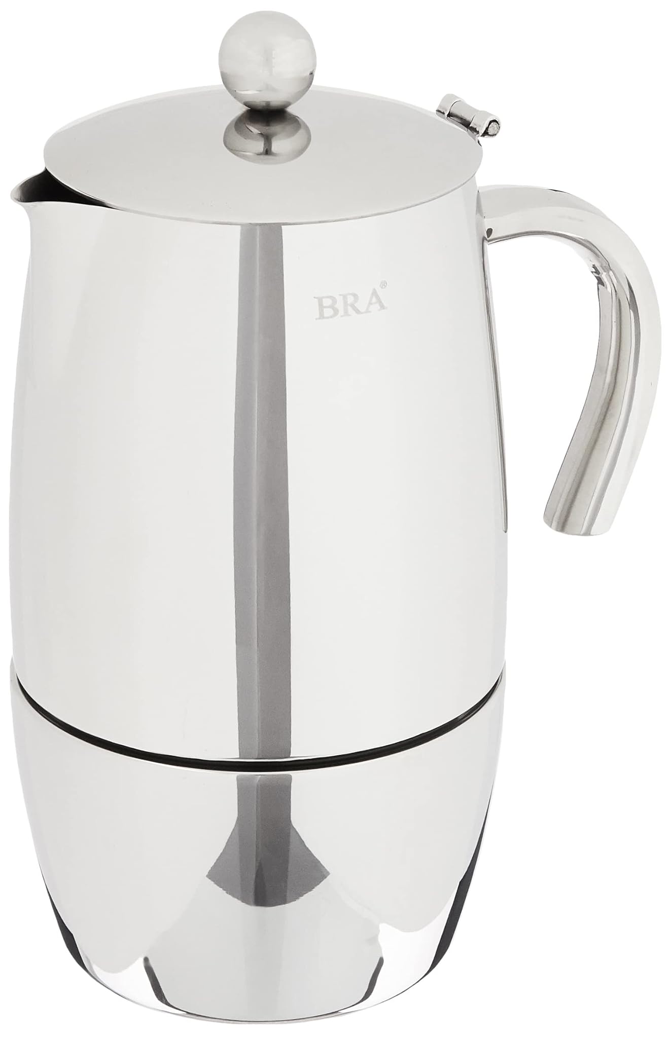 BRA, Caffettiera Magna in acciaio Inox 18/10, 10 tazze