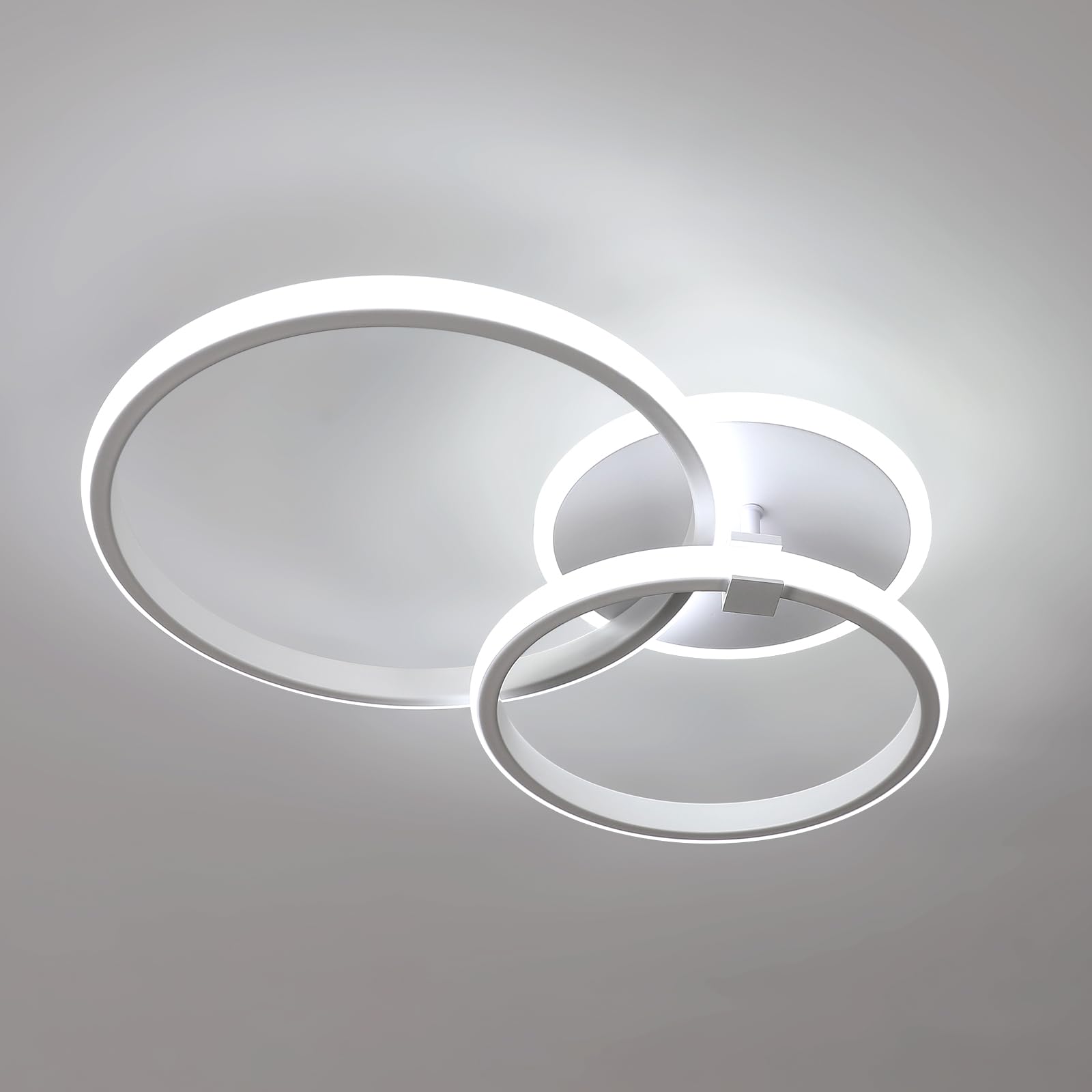 Delipop Plafoniera Led Soffitto Moderna 42W 52cm, Bianca