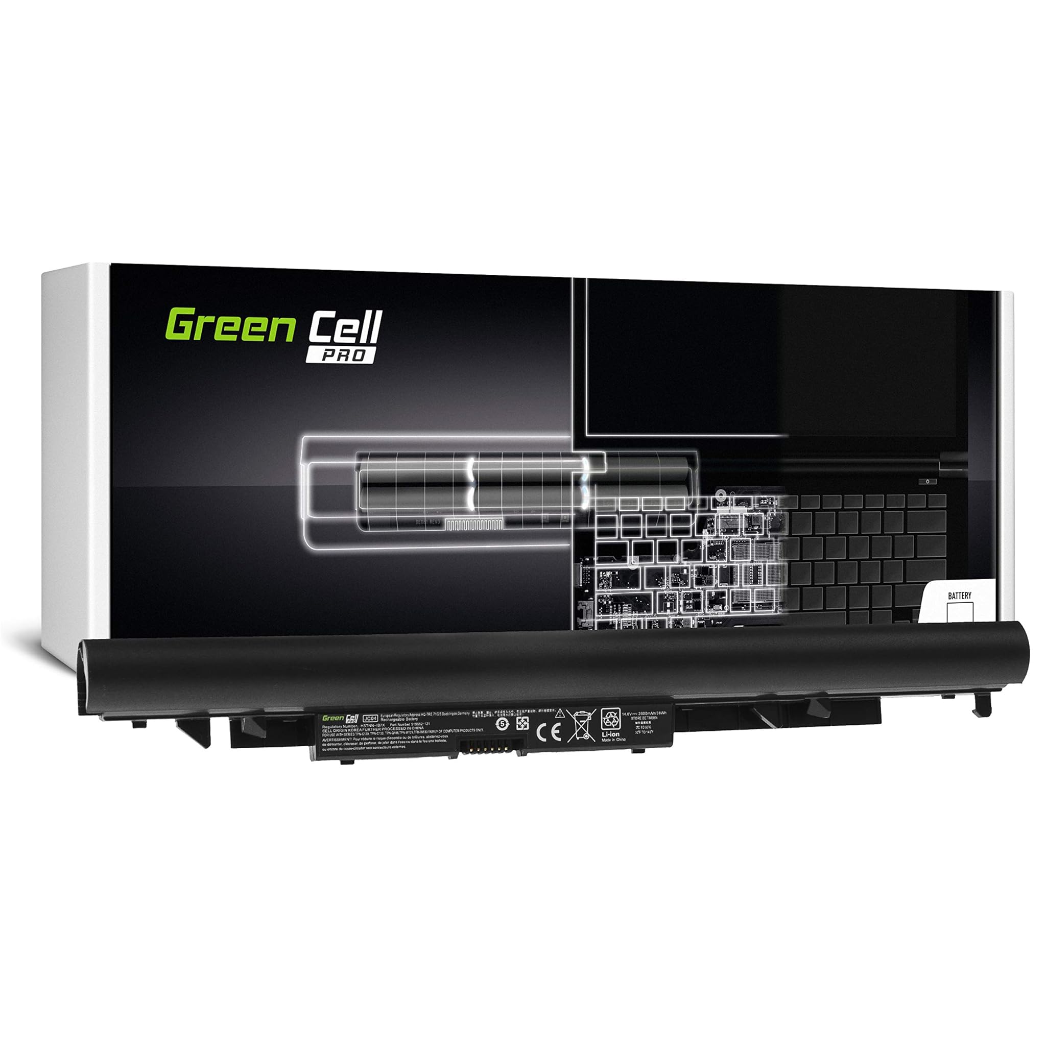 Green Cell PRO - Batteria per HP Portatile, Nero