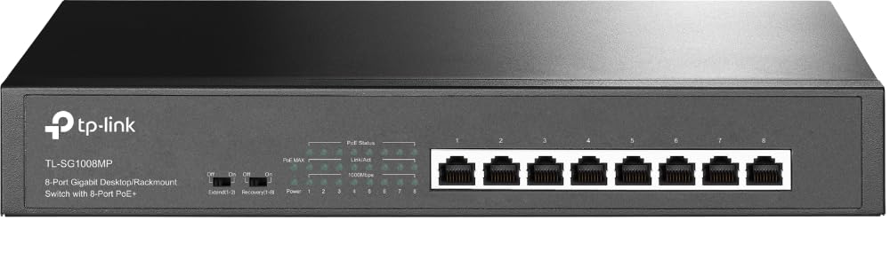 Tp-link TL-SG1008MP Switch PoE Gestito 8 Porte Gigabit PoE+