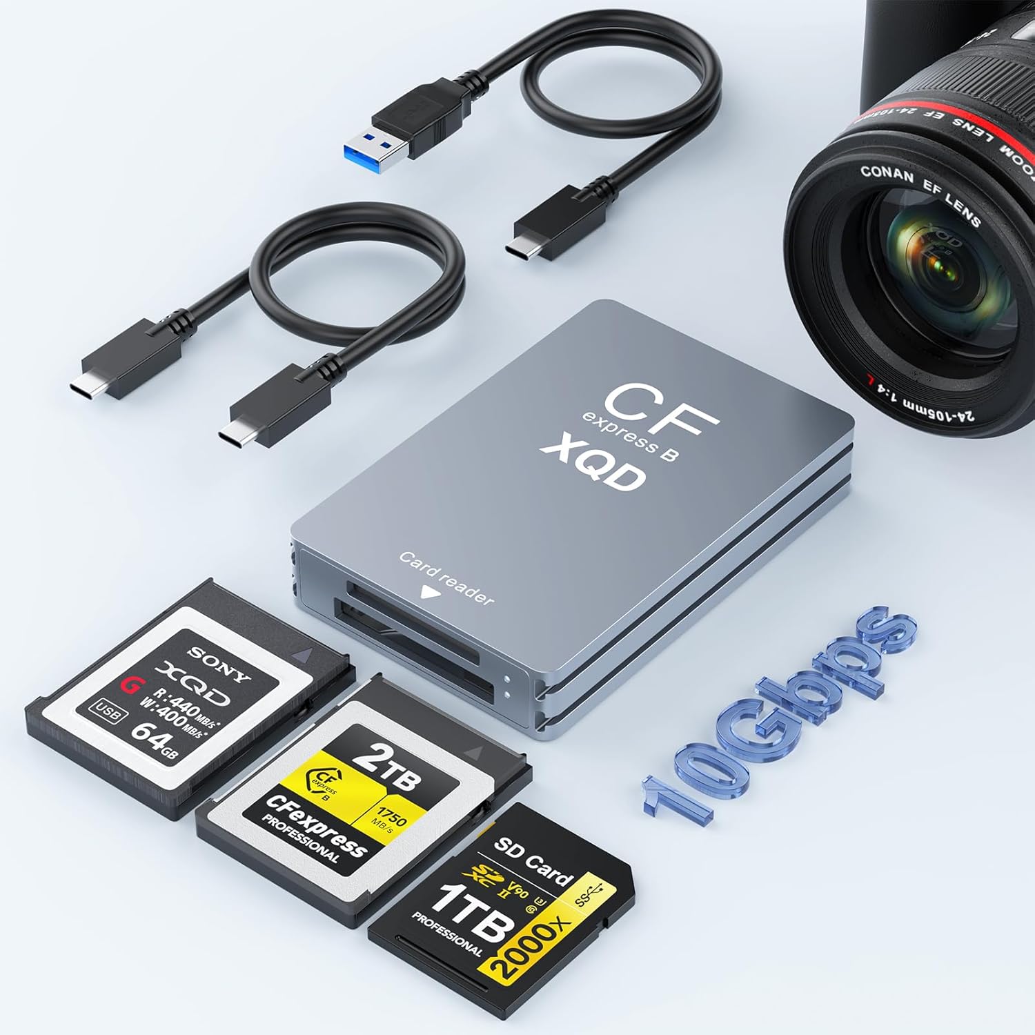 Lettore di Schede CFexpress B/XQD/SD USB 3.2 10Gbps - immagine 1