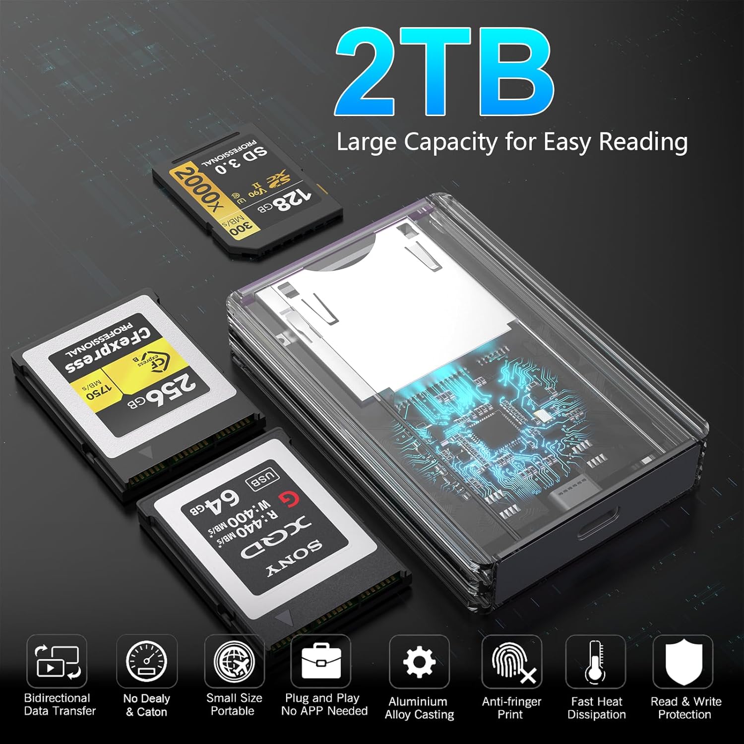 Lettore di Schede CFexpress B/XQD/SD USB 3.2 10Gbps - immagine 4