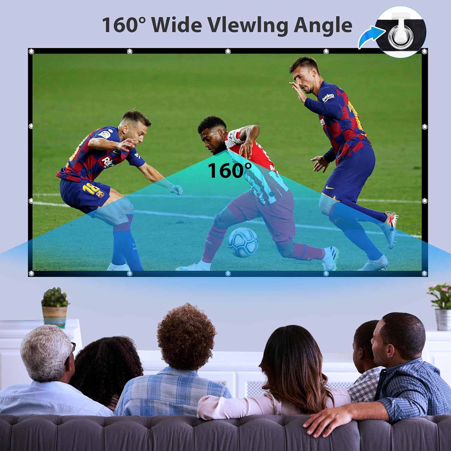 Leorfi Schermo Proiettore Portatile 100 Pollici 4K Full HD - immagine 3