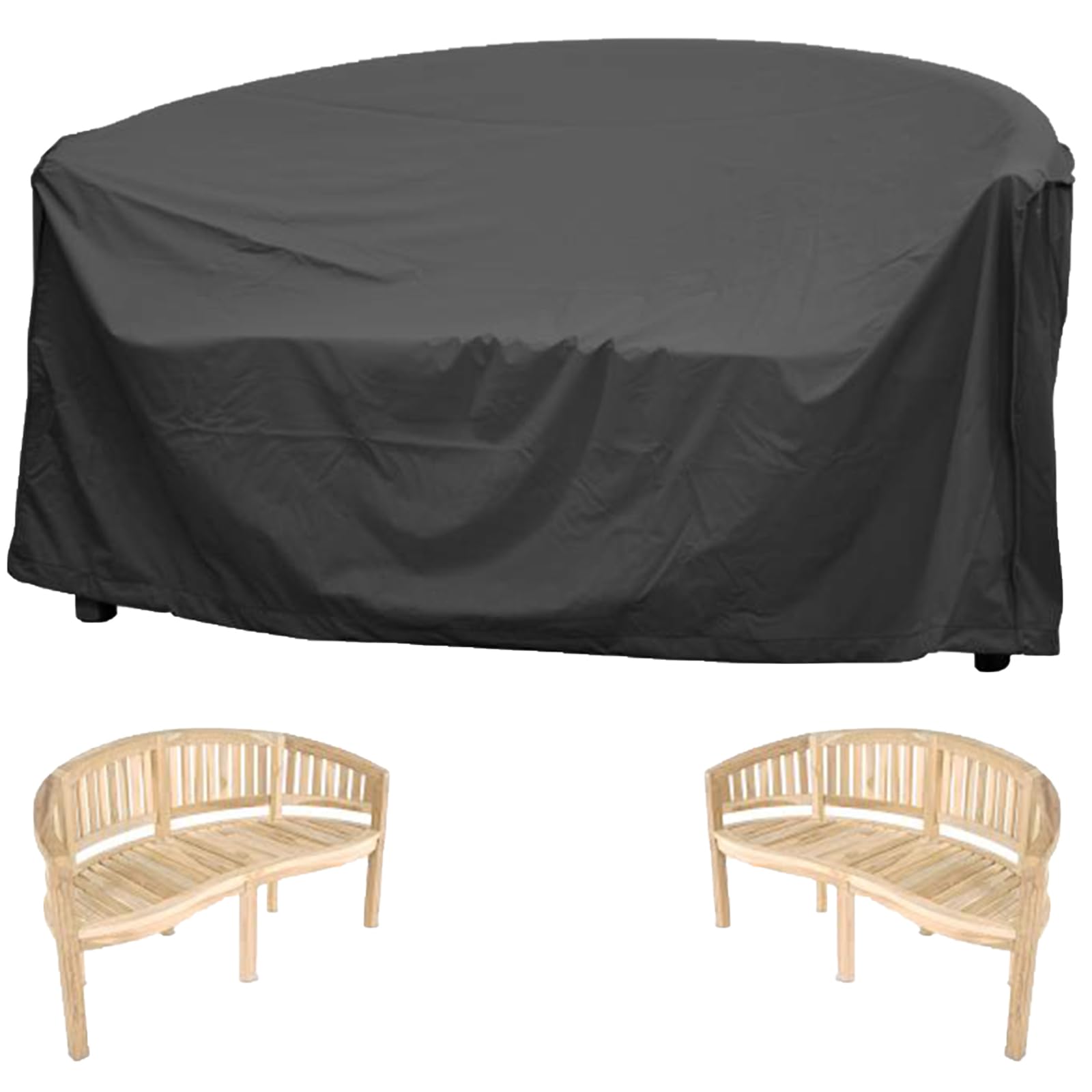 Copri Panca Banana Impermeabile in Oxford 420D, Nero