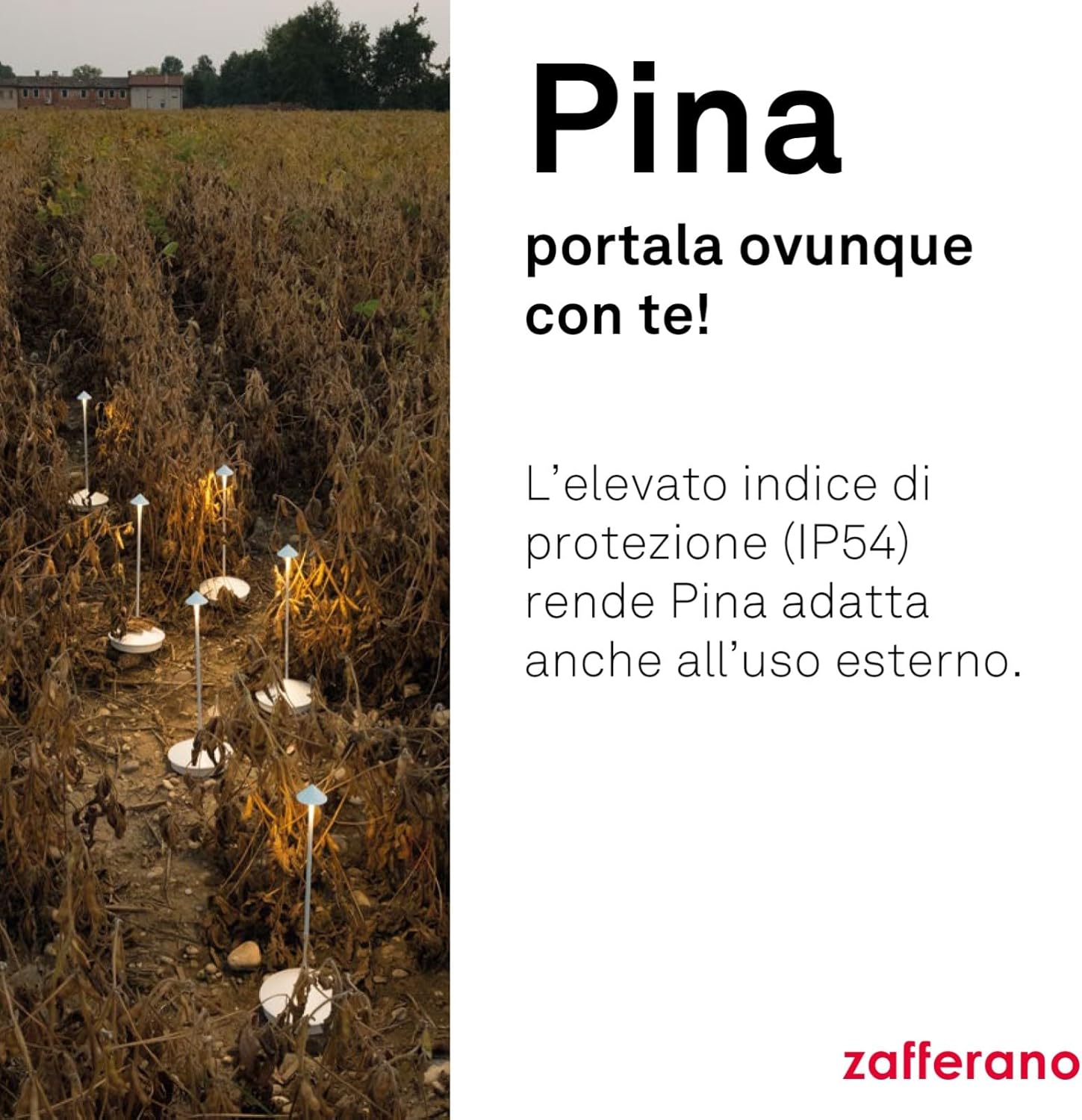 Zafferano Lampada Pina da Tavolo Ricaricabile, Bianco Opaco - immagine 4