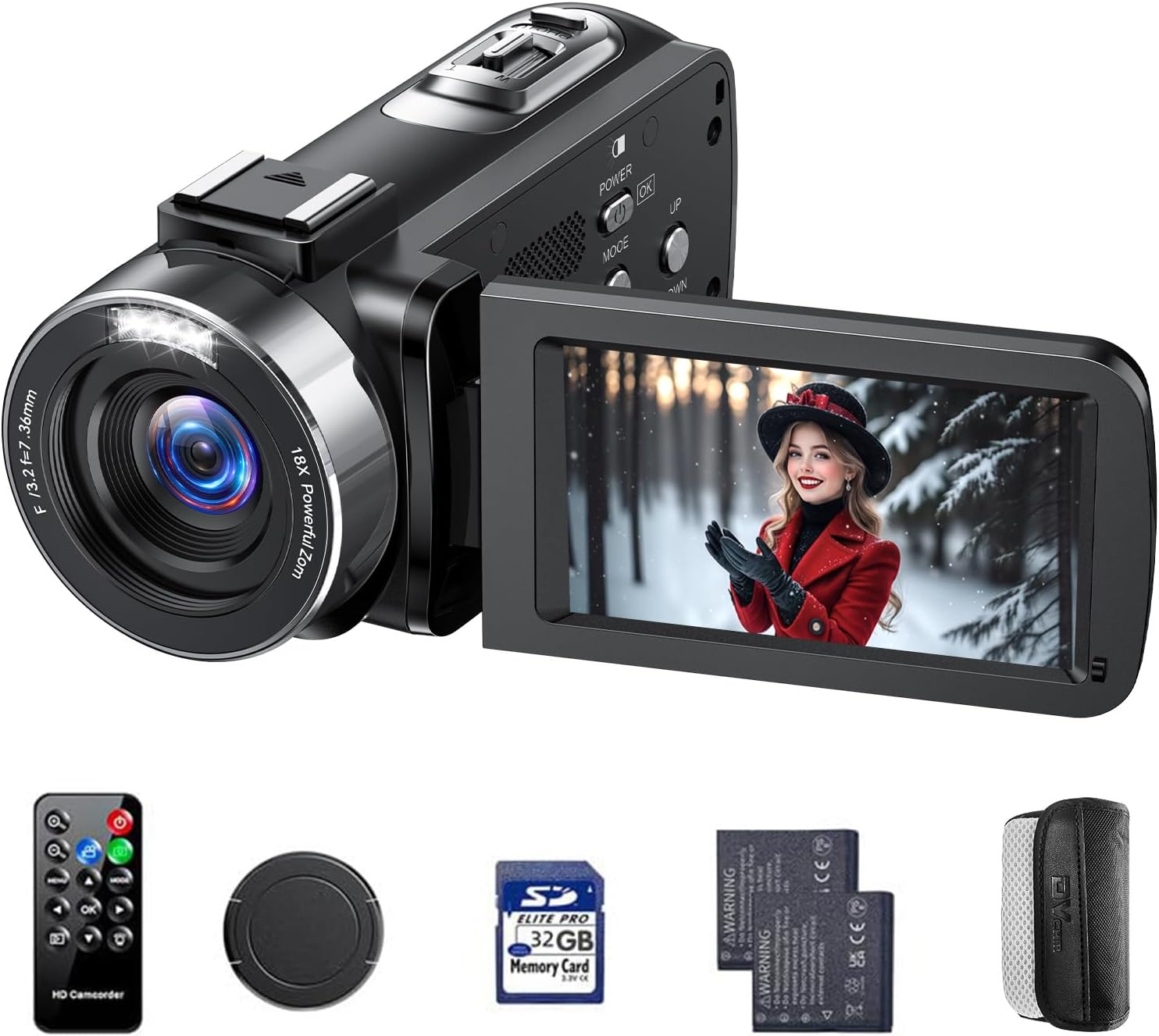 Videocamera 4K 42MP Vlog Camera con Zoom 18x - immagine 1