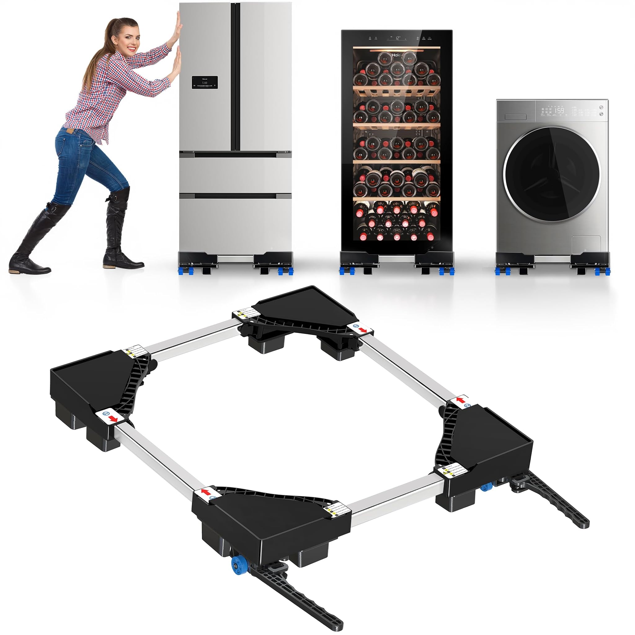 Niuxx Base Universale per Lavatrice con Ruote Freno