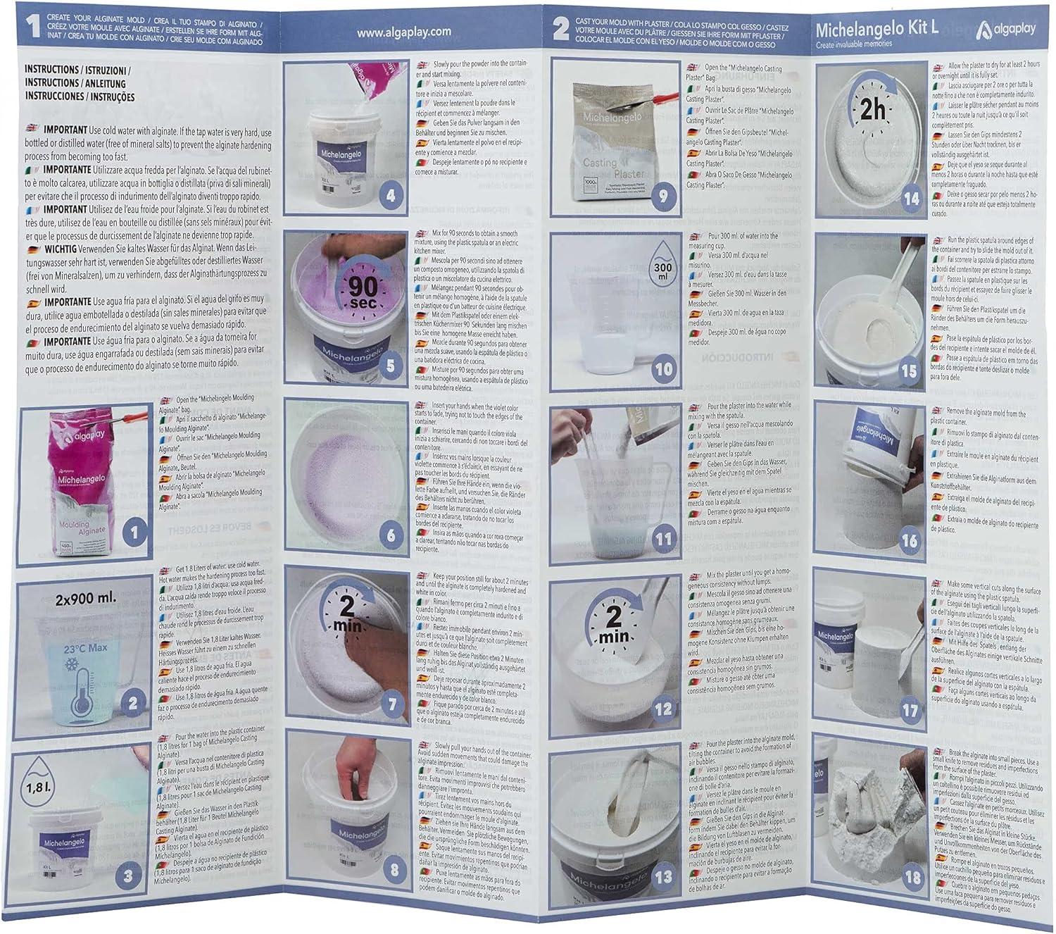 Algaplay Michelangelo Kit Calco Mani Coppia (L) - immagine 3