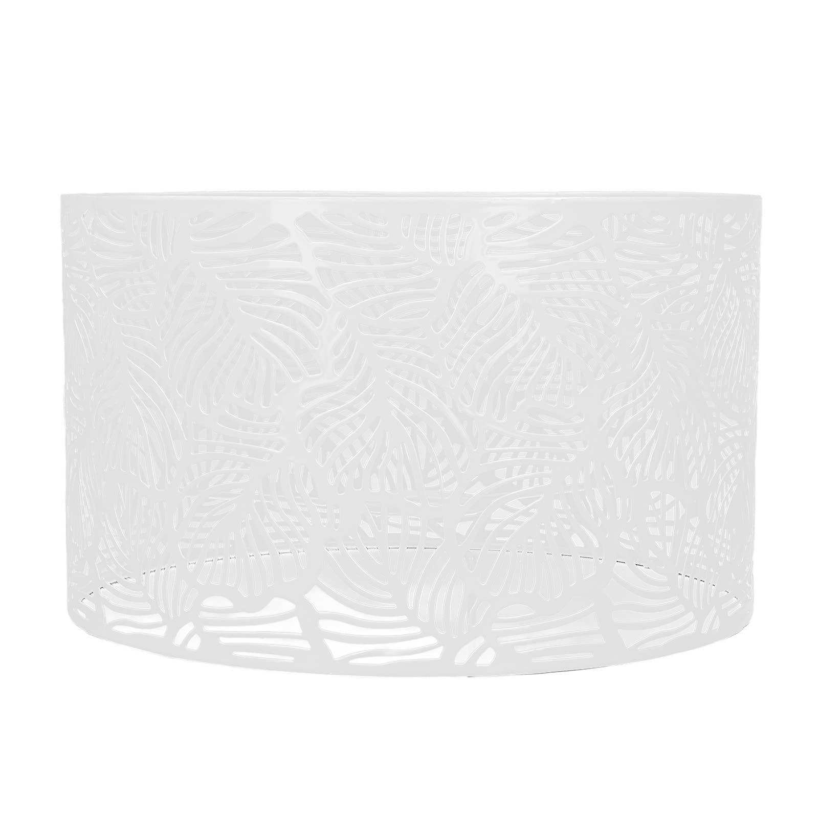 Paralume Moderno Design Scavato per Lampadine E14 E27, Bianco