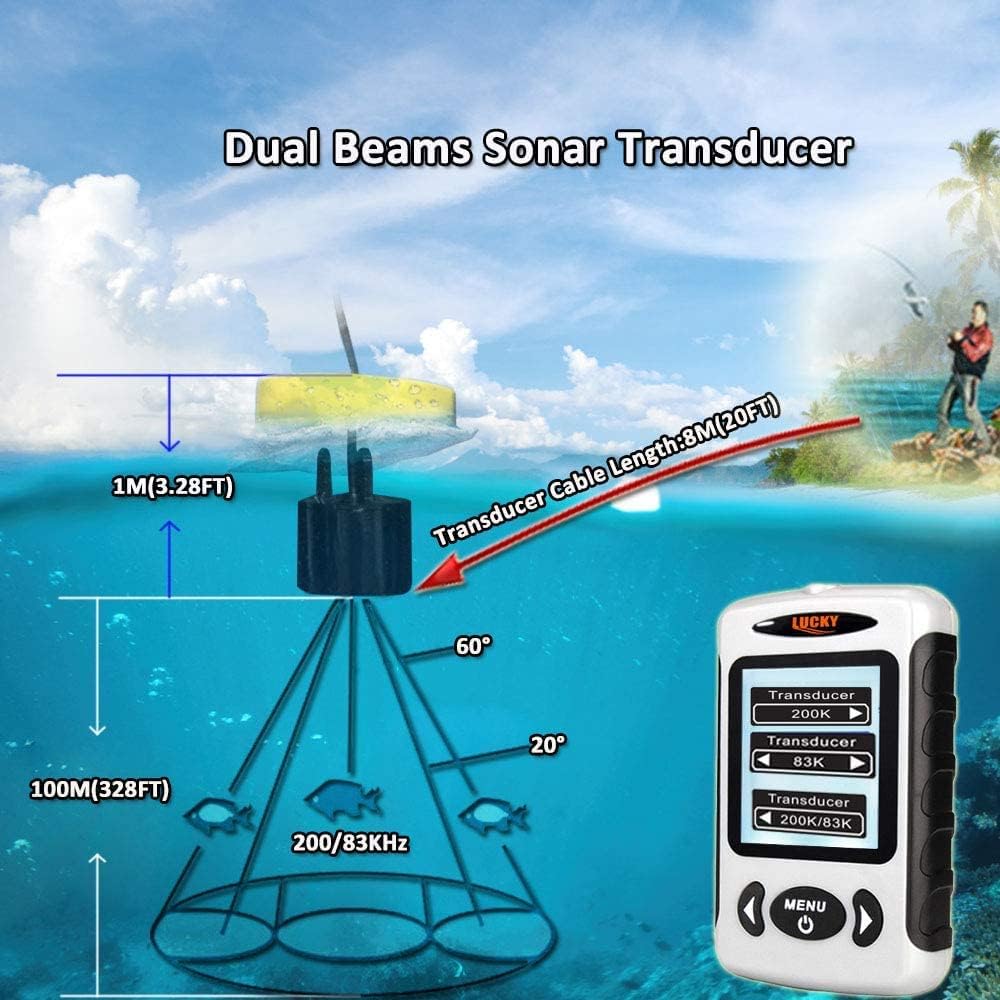 LUCKY Ecoscandaglio da Pesca Portable Wired Fish Finder - immagine 2