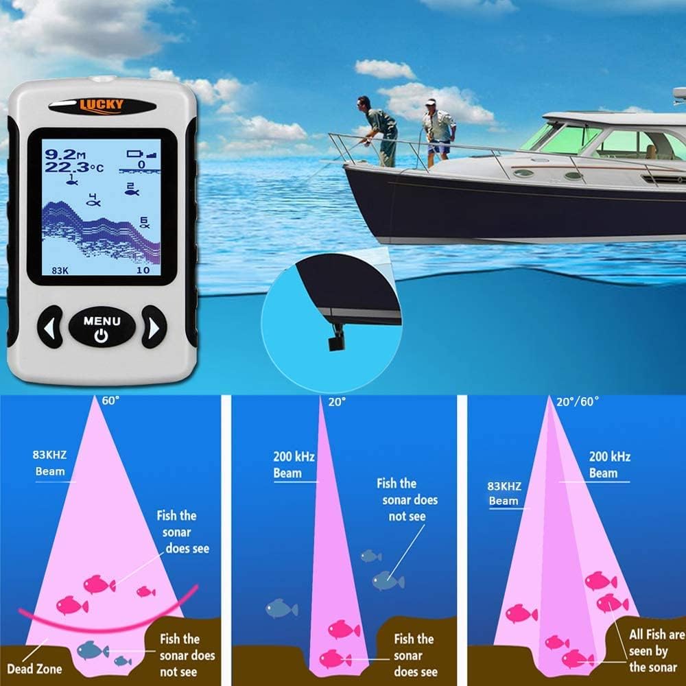 LUCKY Ecoscandaglio da Pesca Portable Wired Fish Finder - immagine 3