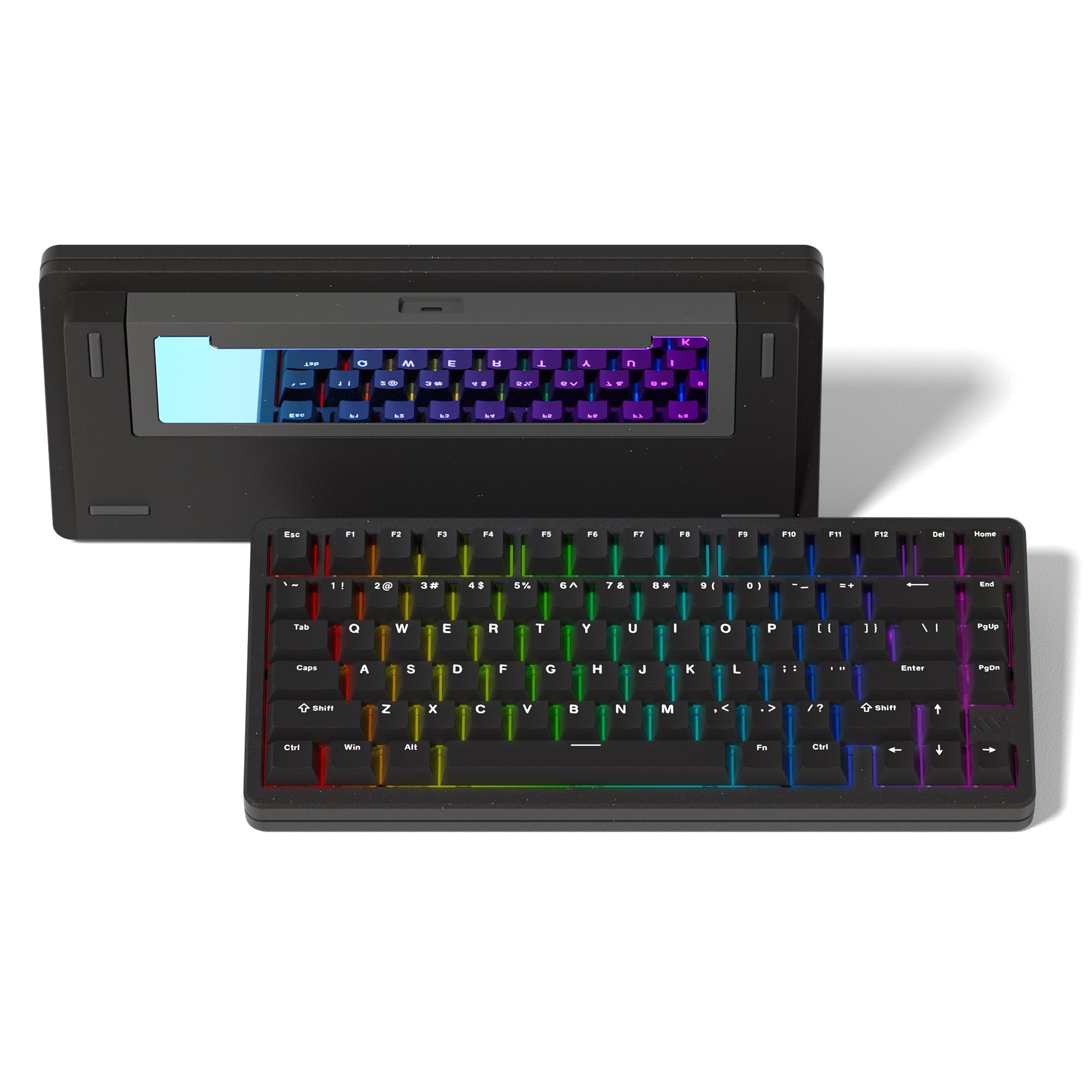 Lqxq SK75 - Tastiera Meccanica in Alluminio 75%, Nero