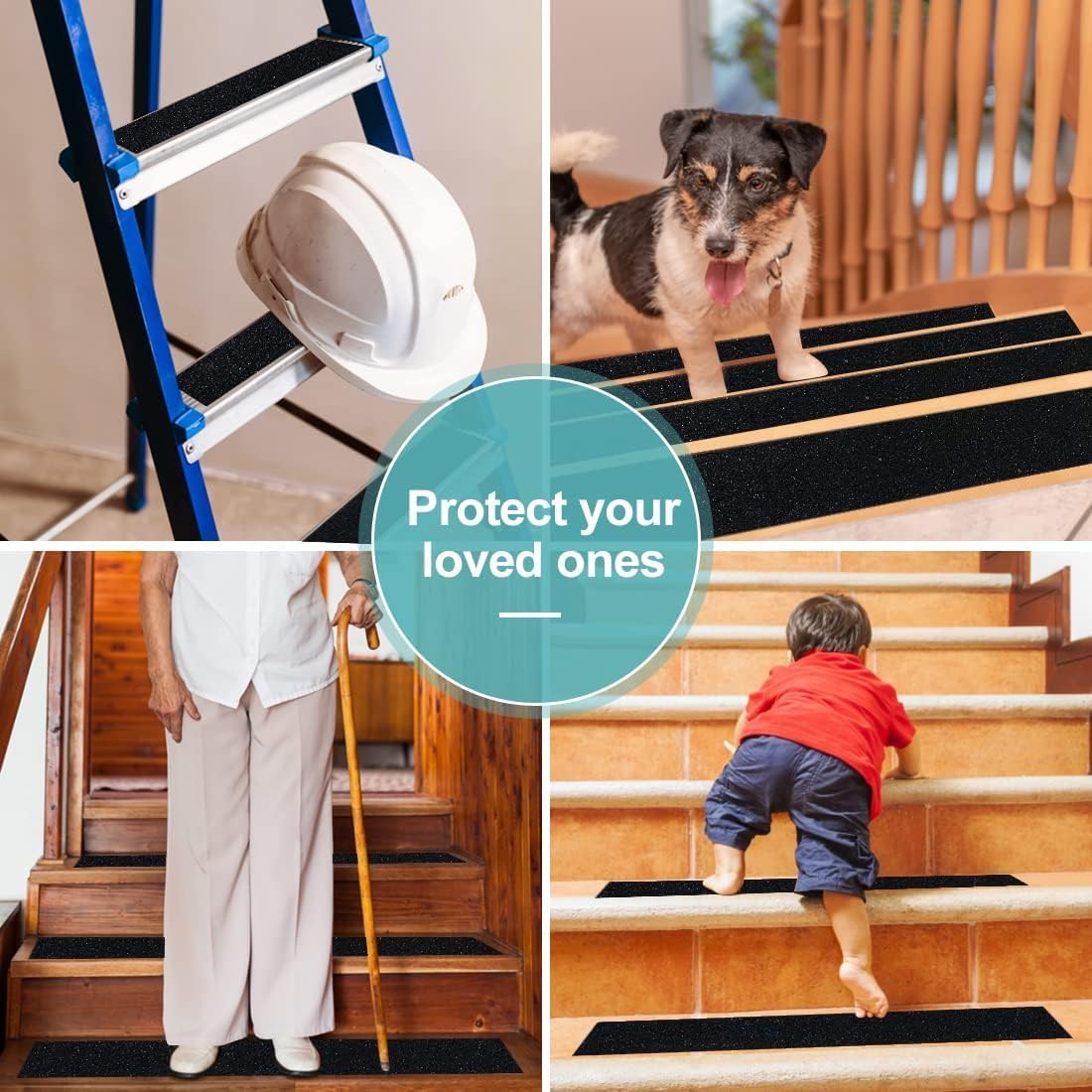 Nastro di Sicurezza Antiscivolo 20 cm x 10 m, Nero - immagine 3