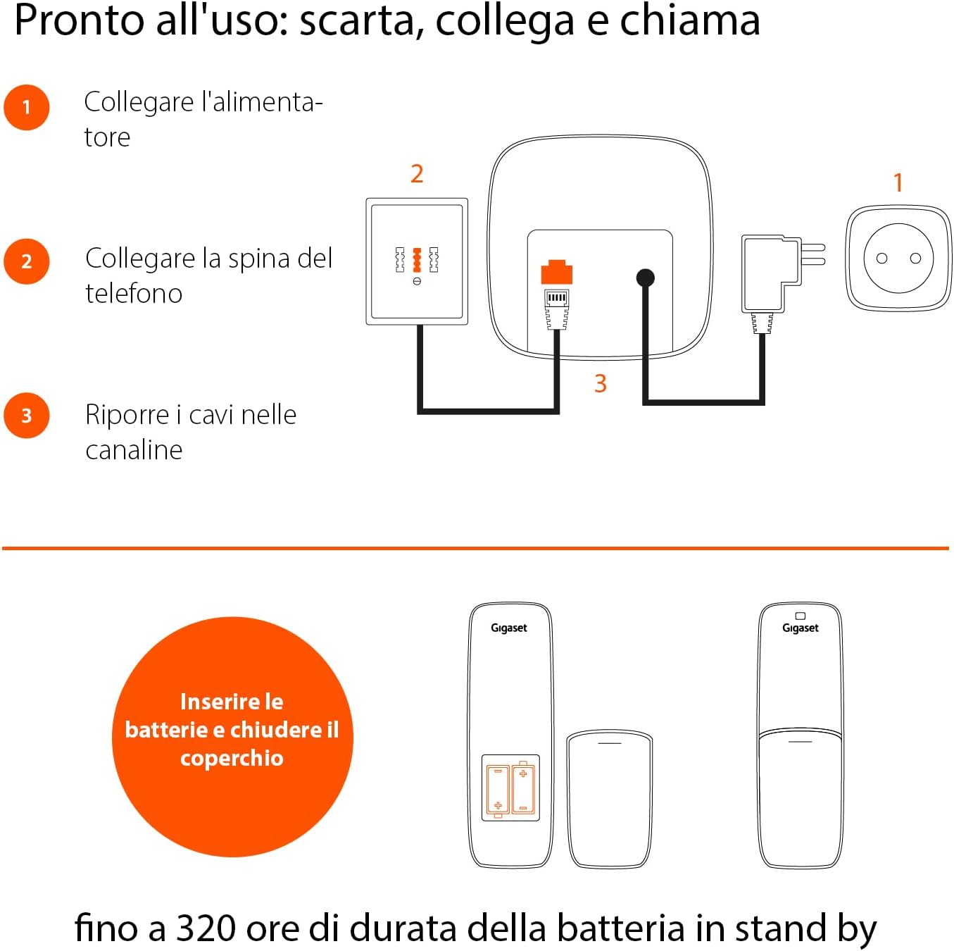 Gigaset COMFORT 520 Duo - Telefoni Cordless, Nero Titanio - immagine 4