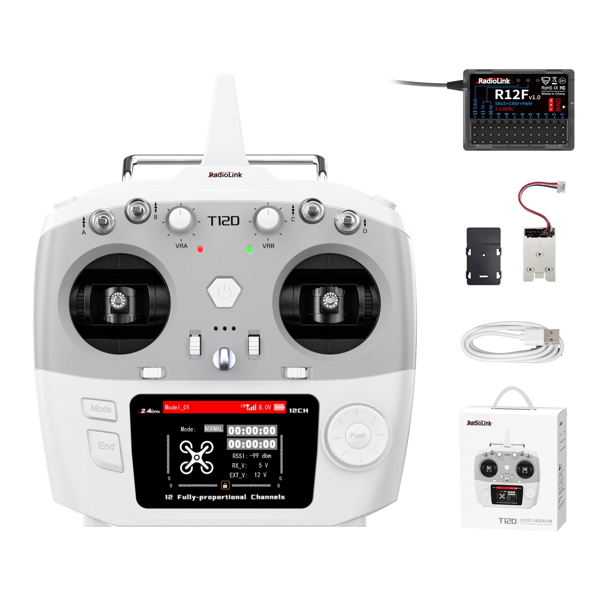 Radiolink Trasmettitore RC T12D 12 Canali 2,4 GHz