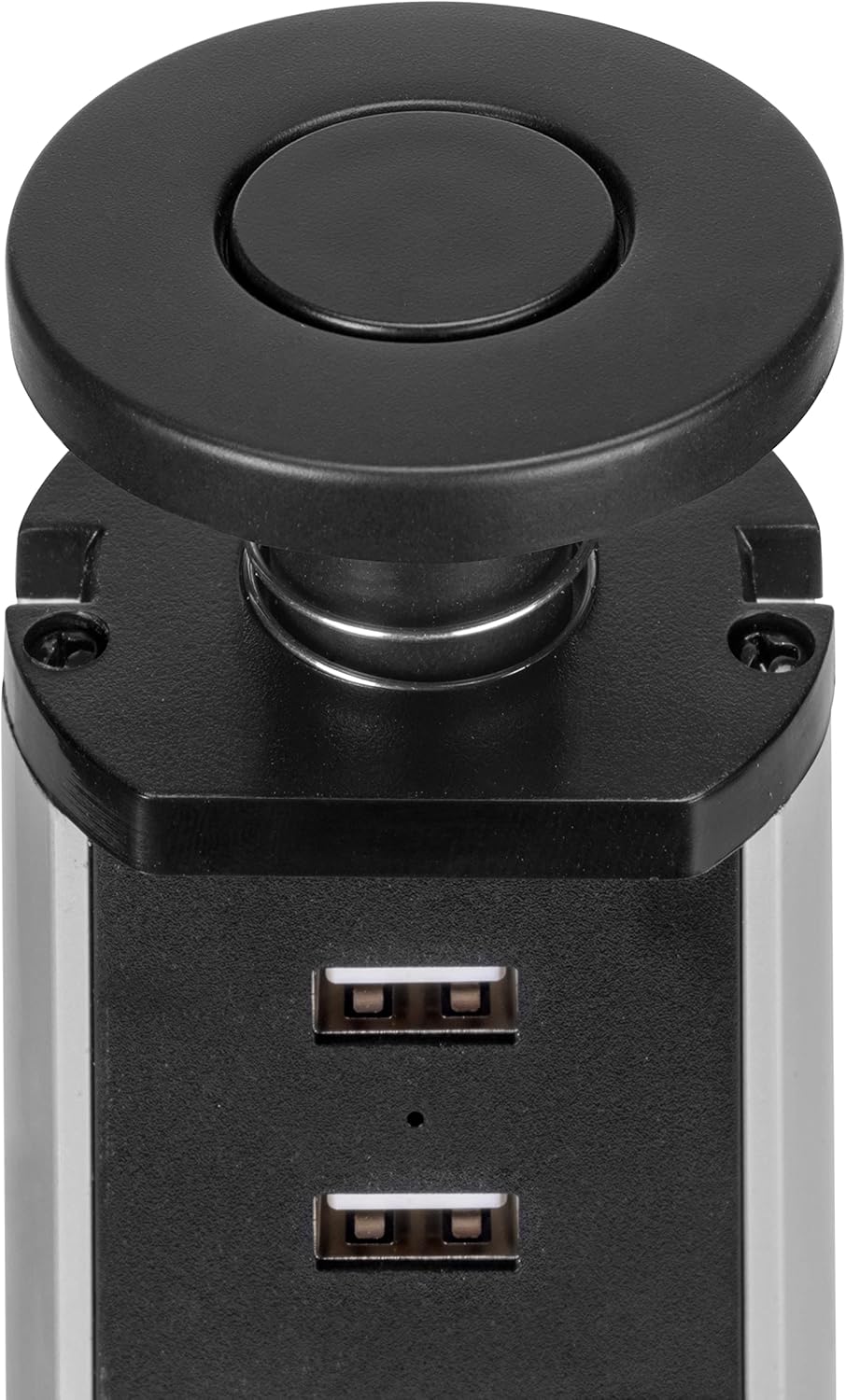 Emuca Blocco Multipresa a Scomparsa con USB, Nero - immagine 4