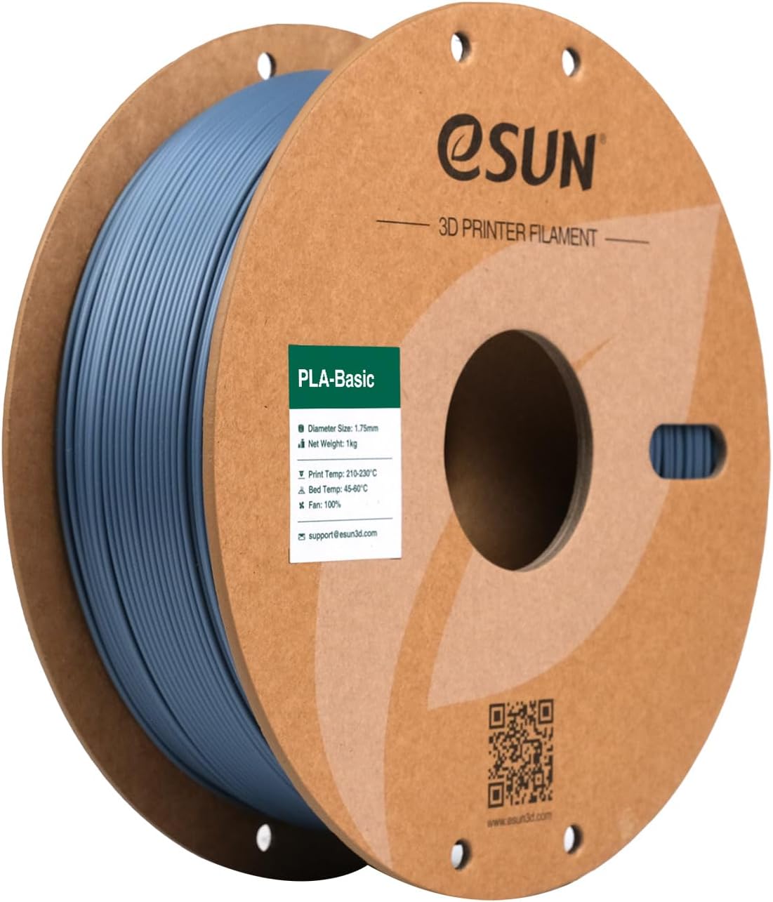 Esun Filamento PLA 1,75 mm per Stampanti 3D 1kg, Grigio - immagine 1