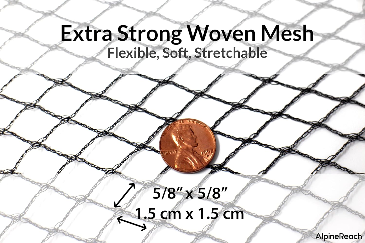Alpinereach Rete da giardino 2m x 30m, Nera - immagine 3
