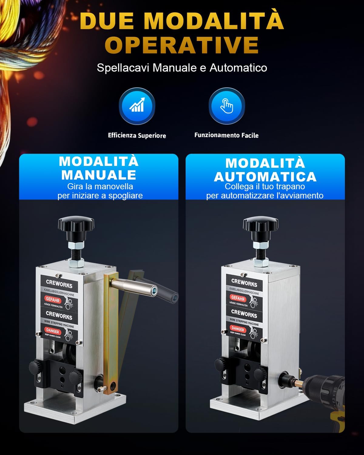 Creworks Macchina Spellacavi Manuale Professionale - immagine 2