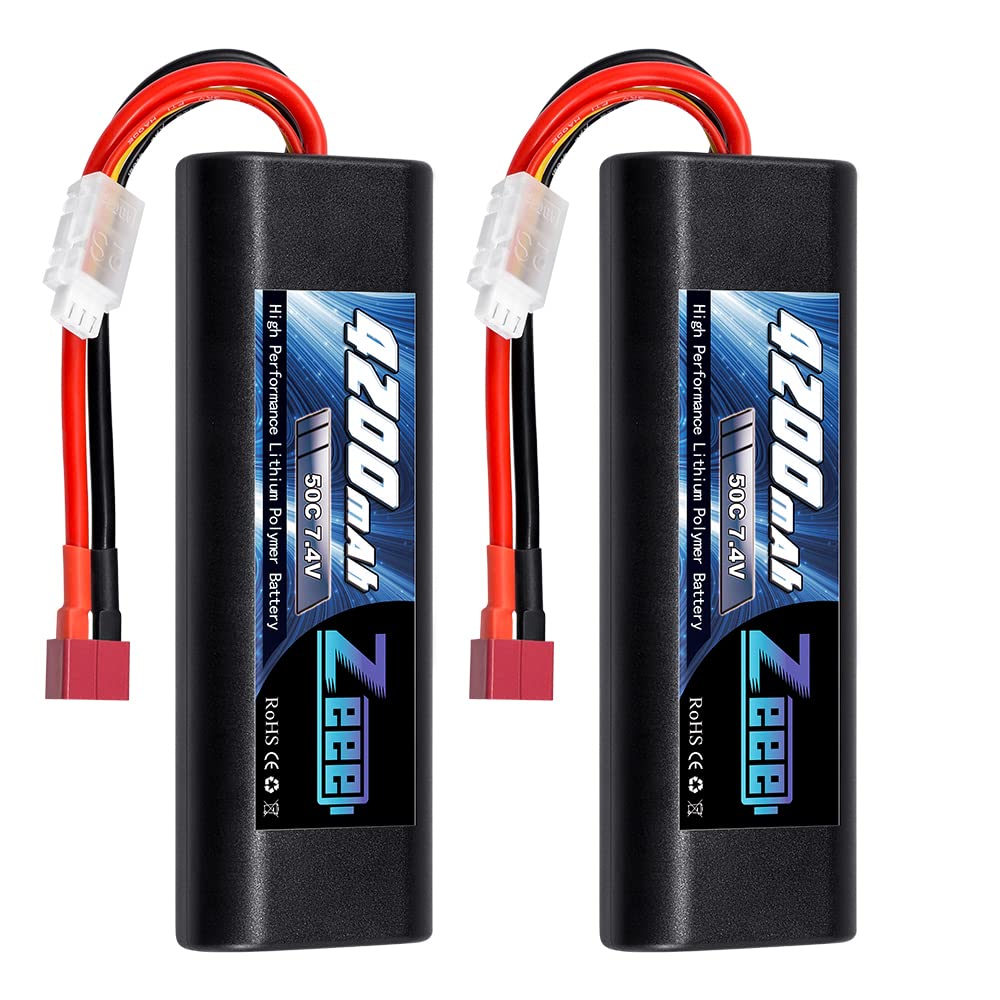 Zeee 2S Lipo Batteria RC 7.4V 50C 4200mAh (2 pezzi)