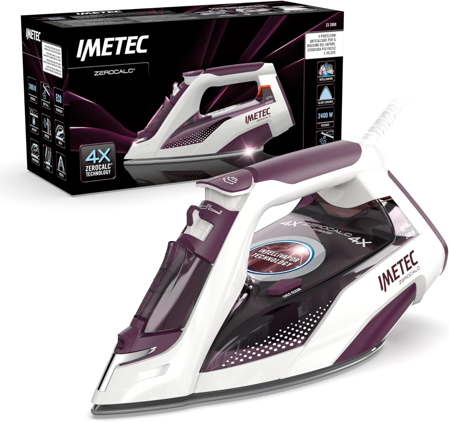 Imetec ZeroCalc Z3 3900 - Ferro da Stiro a Vapore 2400W - immagine 1