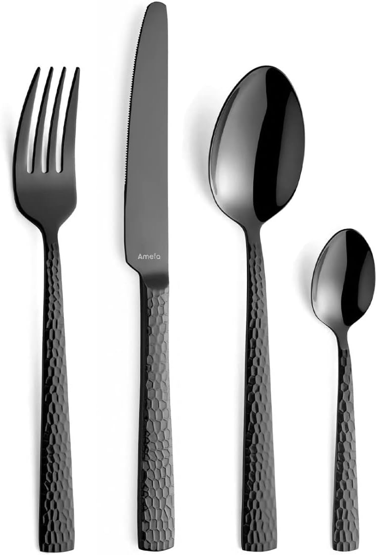 Amefa Felicity - Servizio di posate 24 pezzi, nero opaco - immagine 1