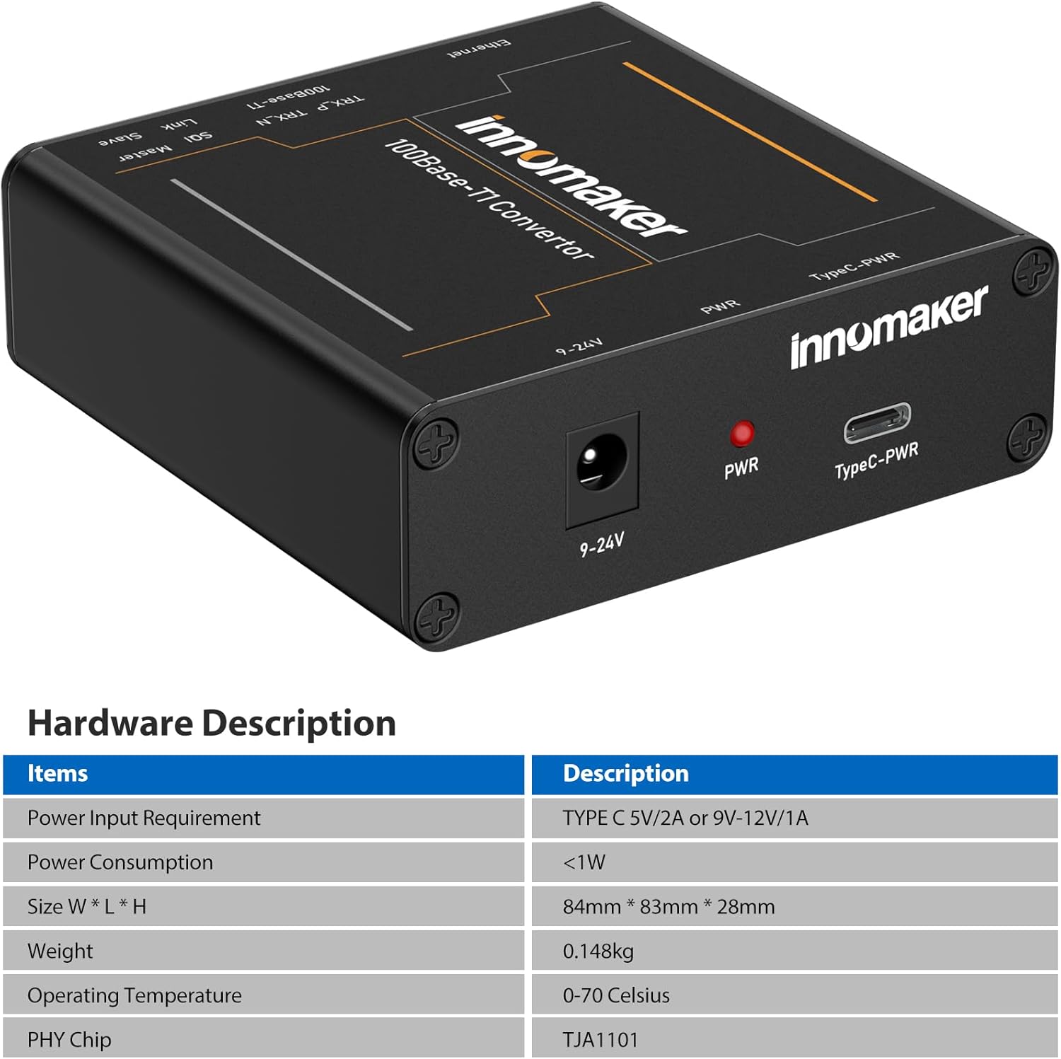 Convertitore Media Ethernet 100BASE-T1 a 100BASE-TX - immagine 2