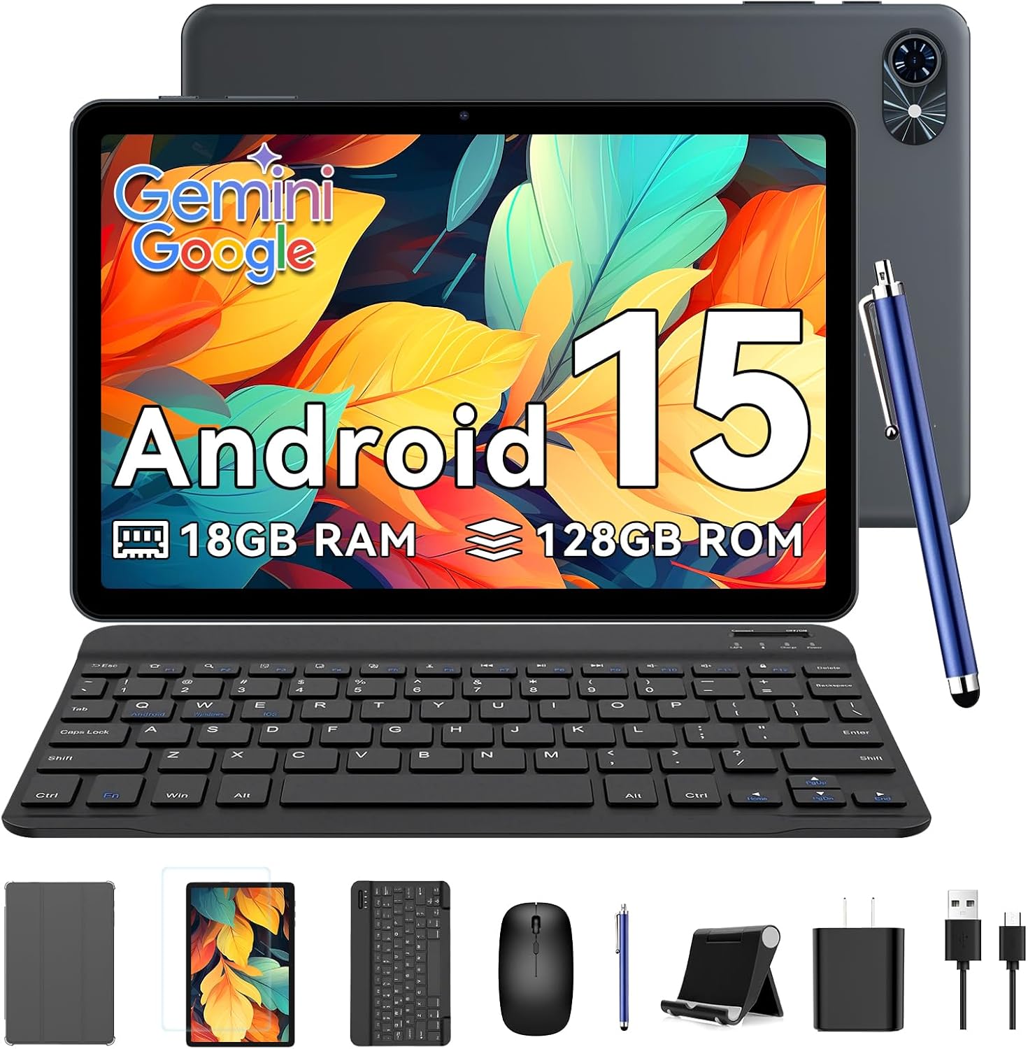 Tabwee T80 Android 15 Tablet con Tastiera 10" - immagine 1