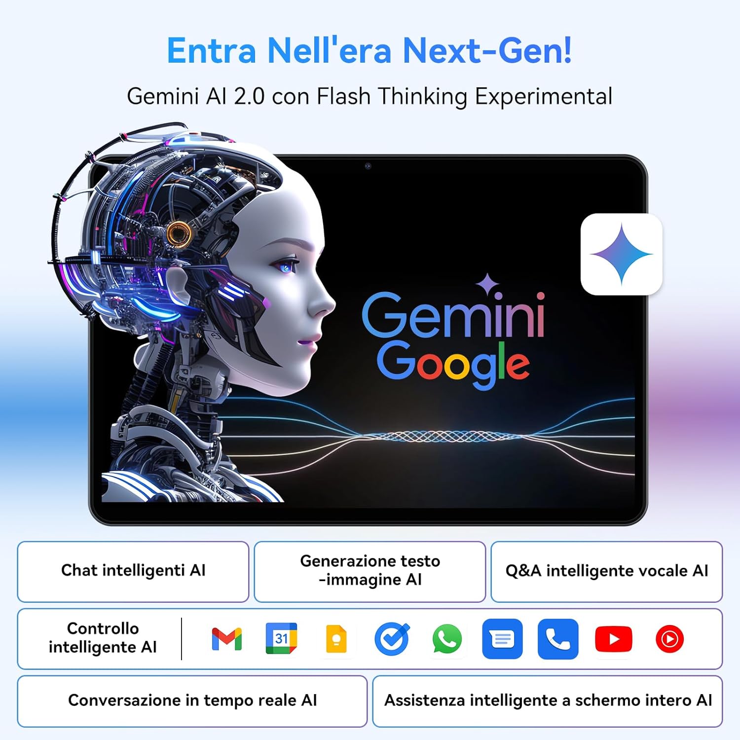 Tabwee T80 Android 15 Tablet con Tastiera 10" - immagine 4