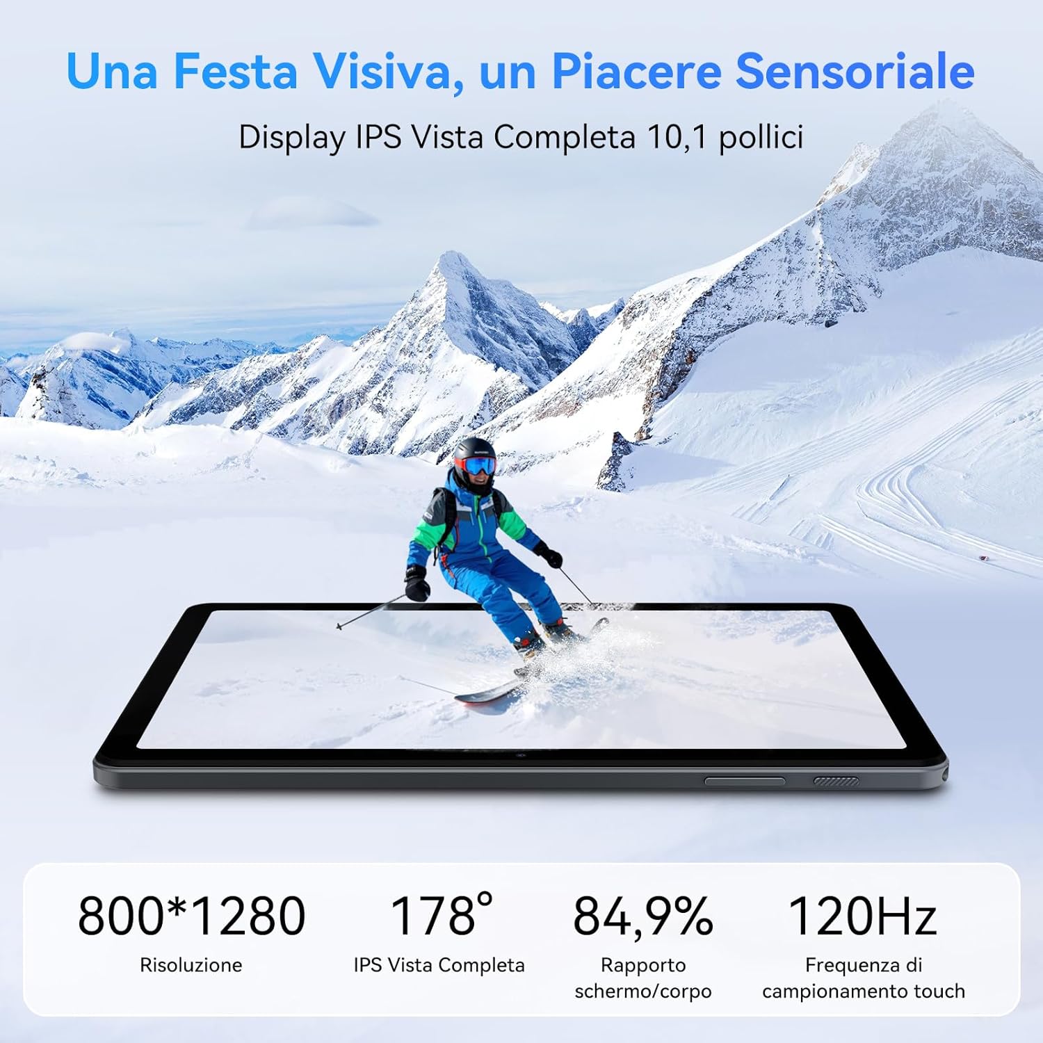 Tabwee T80 Android 15 Tablet con Tastiera 10" - immagine 6