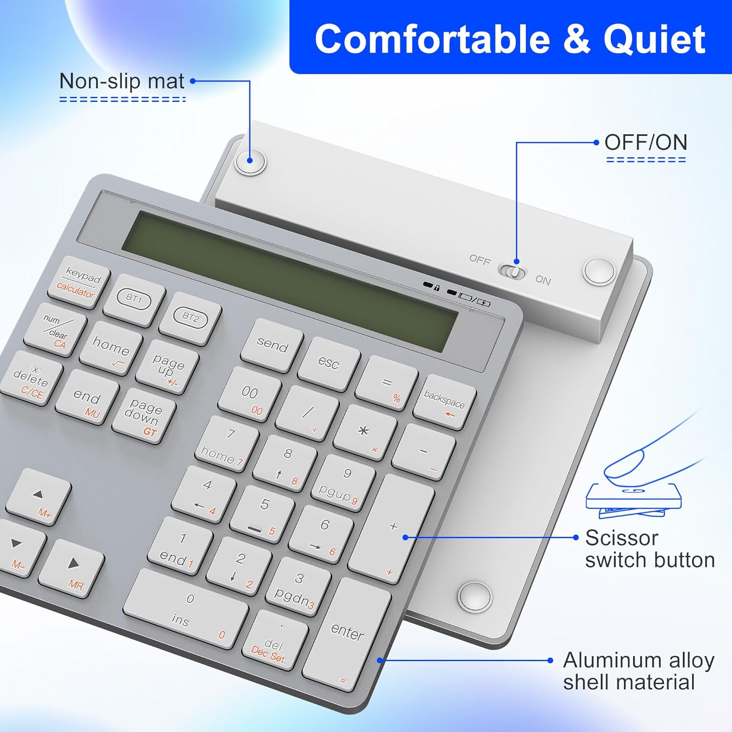 Rytaki Pro Tastierino Numerico Wireless con Calcolatrice - immagine 7