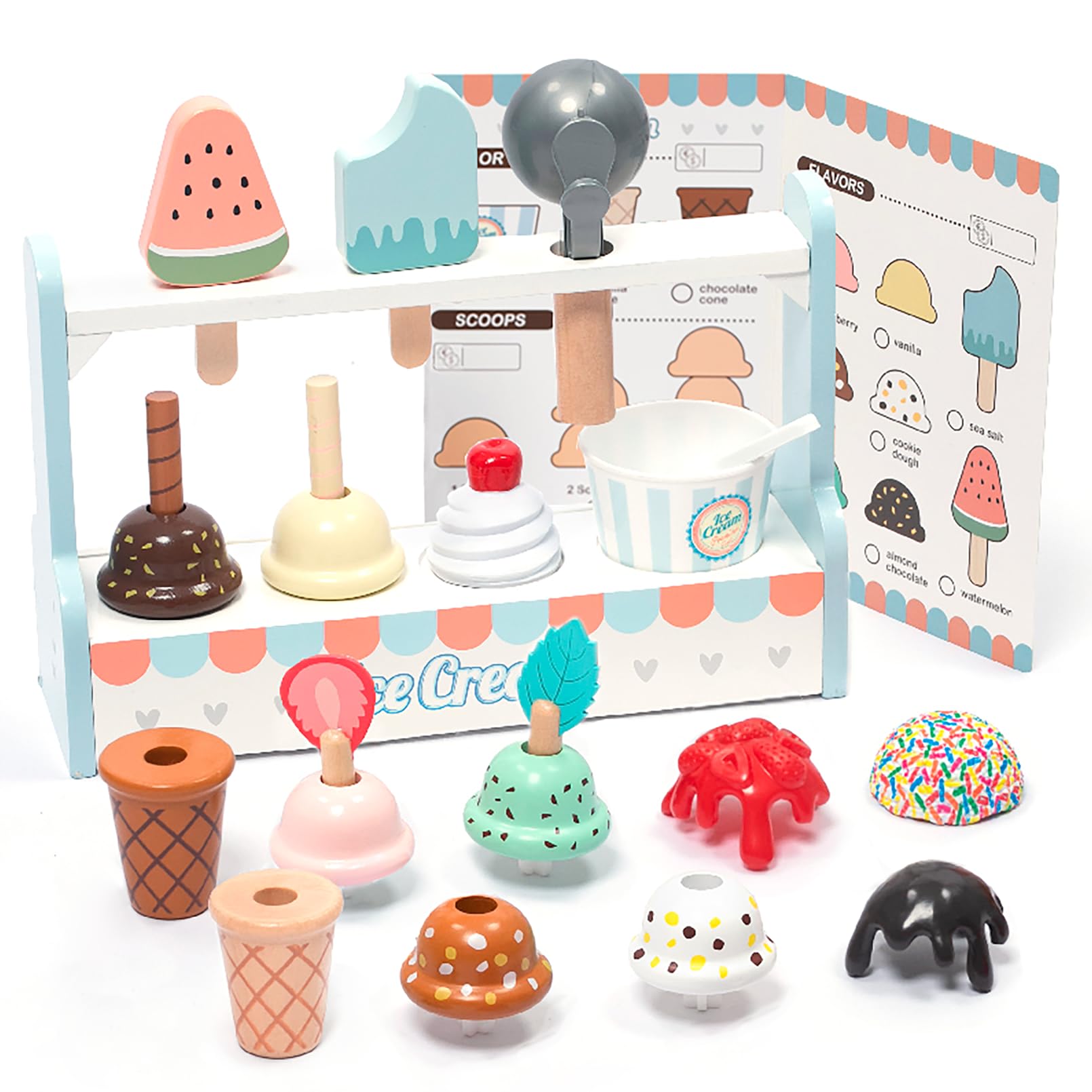 UMU Gelateria per Bambini in Legno con Accessori
