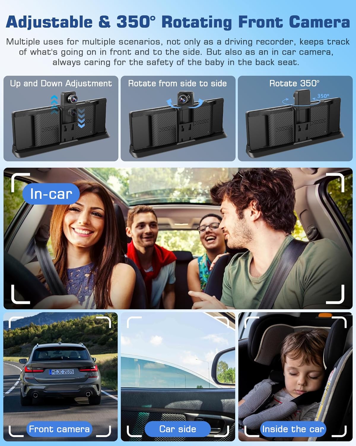 Carplay Android Auto Display Wireless con Dashcam 4K - immagine 4