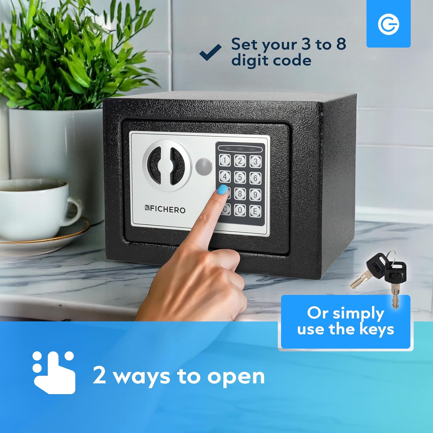 Silvergear® Piccola Cassaforte con Serratura Elettronica