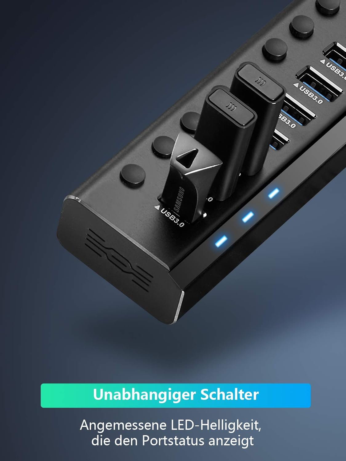 Rshtech Hub USB 3.0 Alimentato 16 Porte in Alluminio - immagine 5