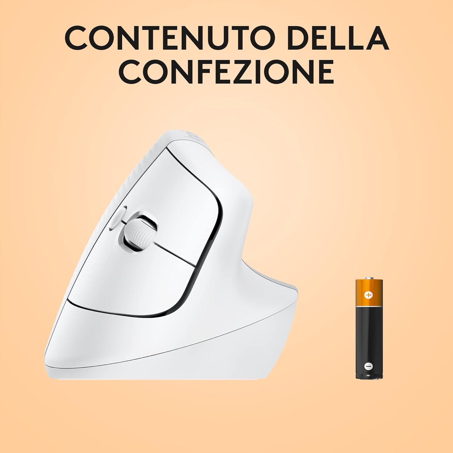 Logitech Lift for Mac - Mouse Ergonomico Wireless, OffWhite - immagine 10