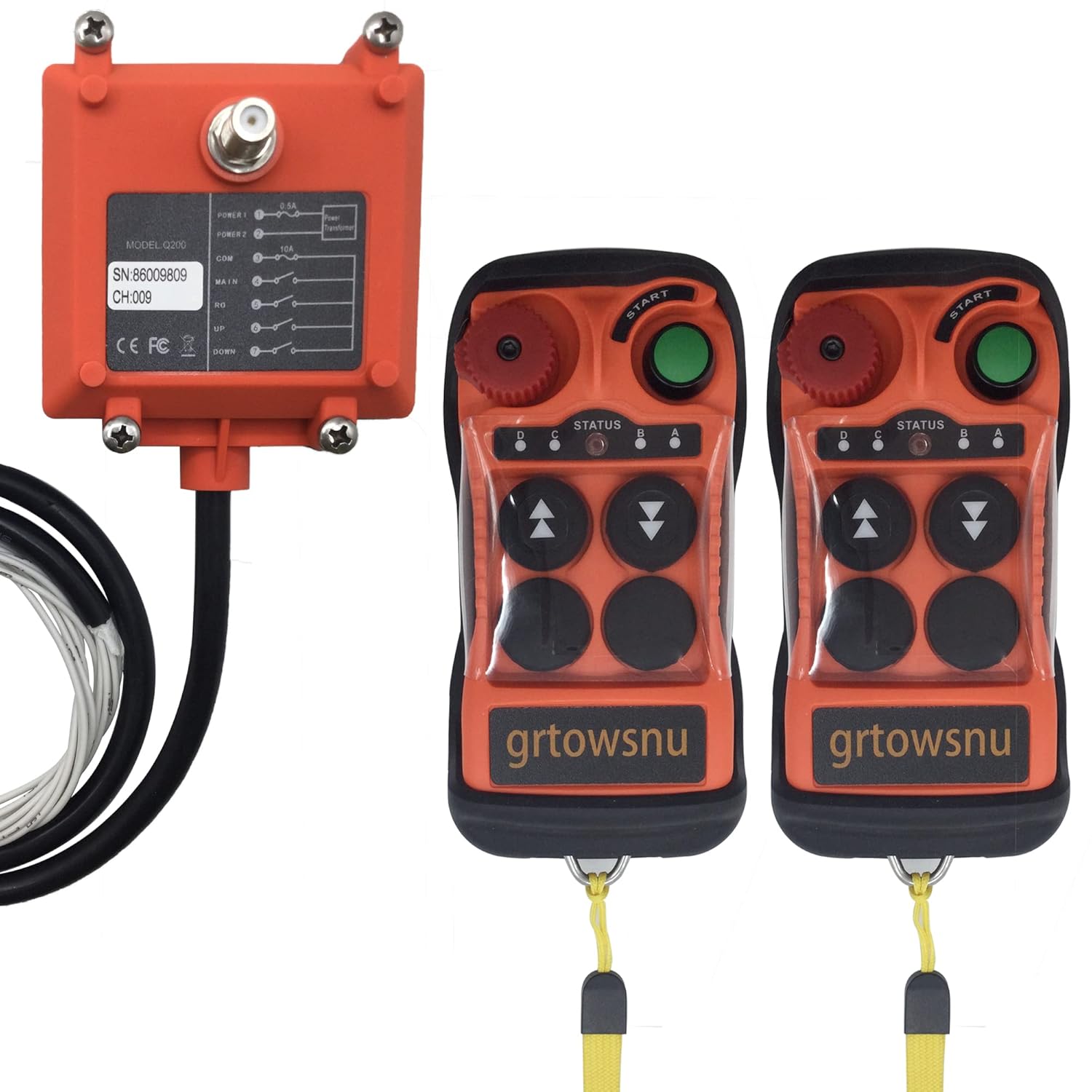 Telecomando Wireless 2 Pulsanti per Gru Industriale - immagine 1