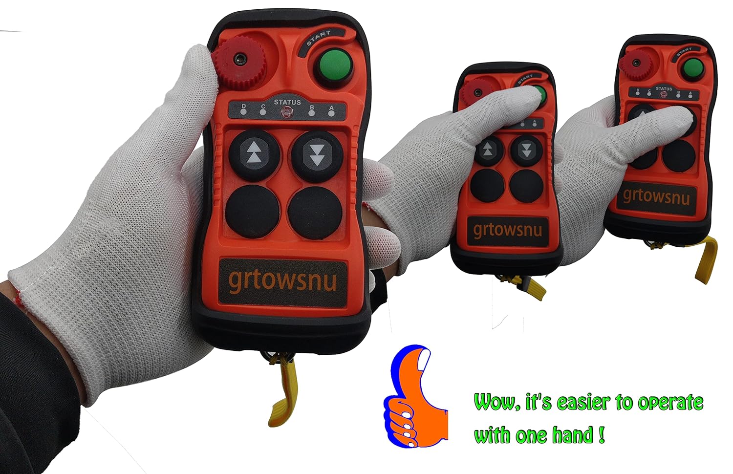 Telecomando Wireless 2 Pulsanti per Gru Industriale - immagine 3