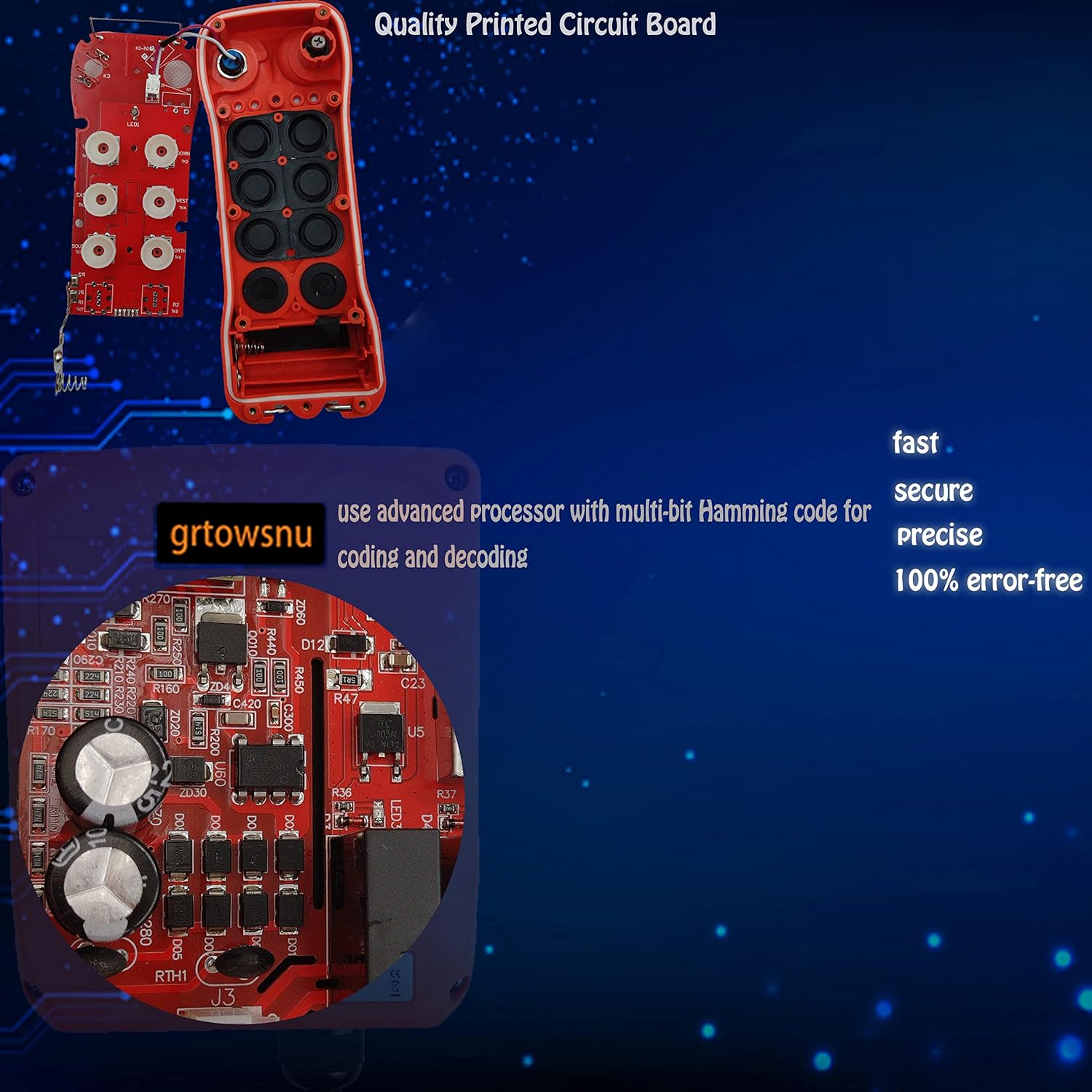 Telecomando Wireless 2 Pulsanti per Gru Industriale - immagine 5